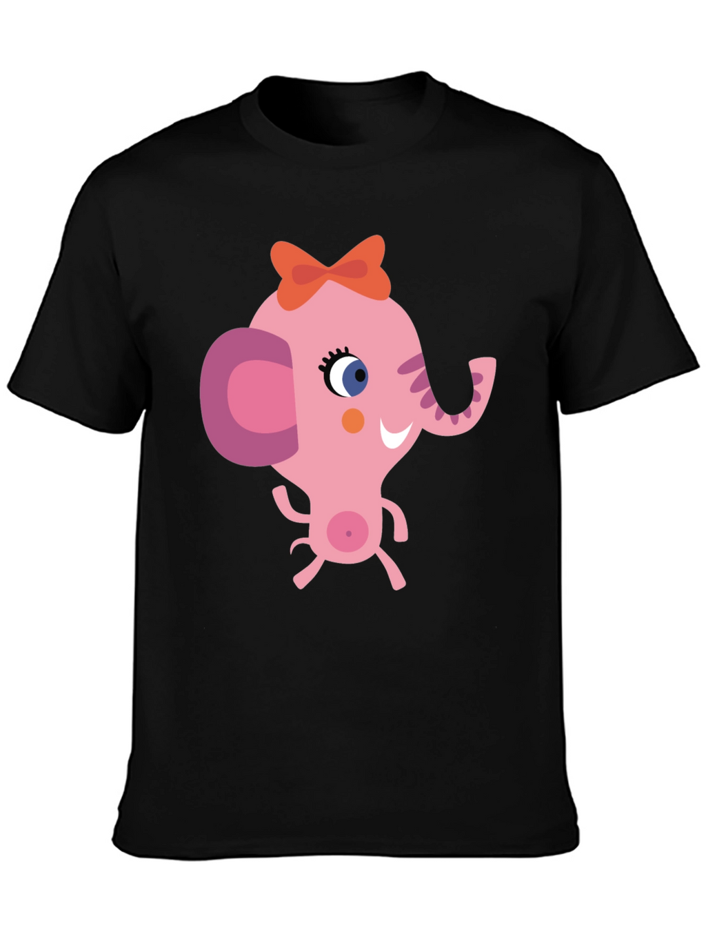 Cute Cartoon Elephant Graphic T-Shirt