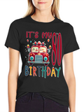 Its My 80th Birthday Fire Truck T-Shirt