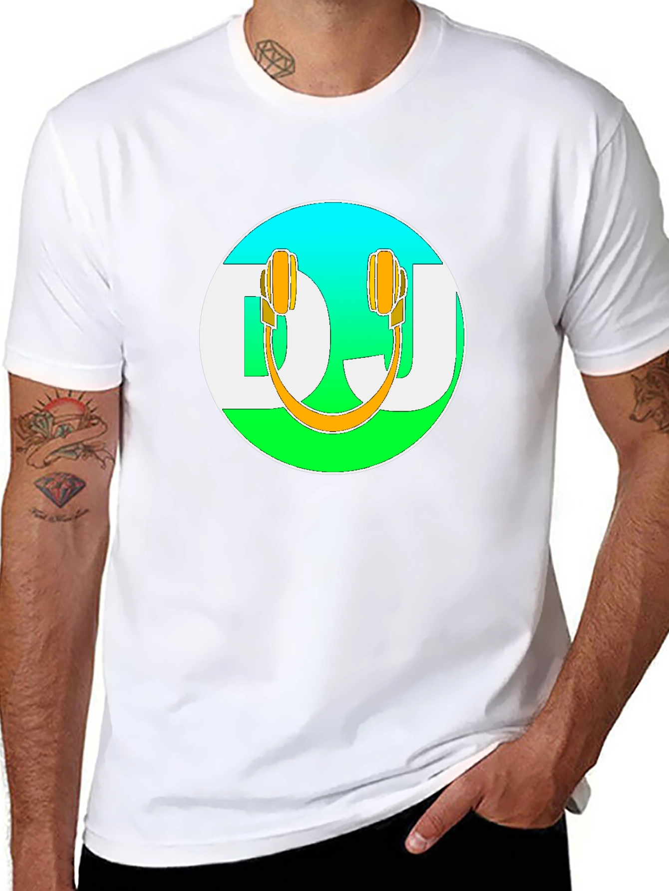 DJ Headphones Graphic Tee - Black