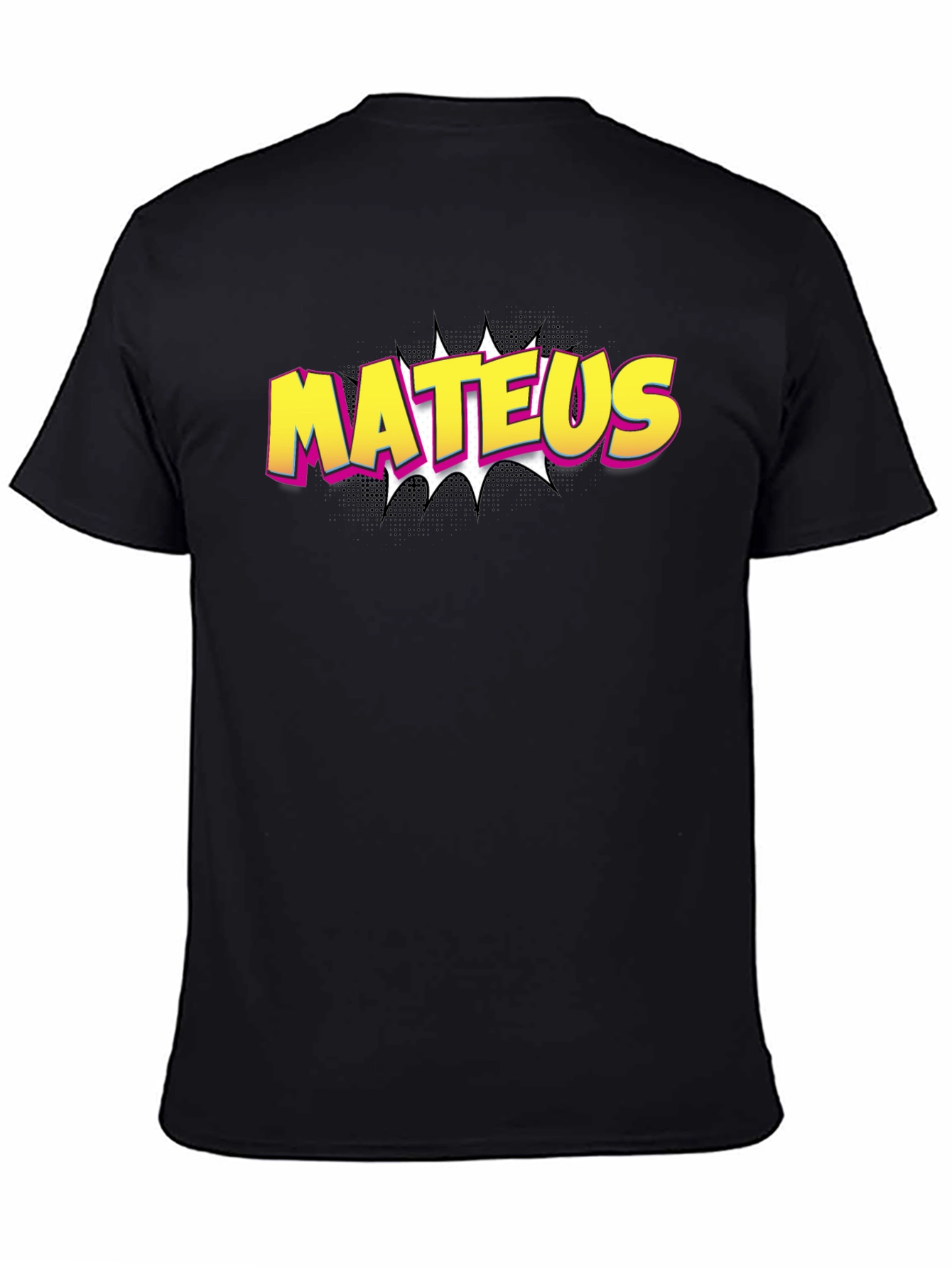 Mateus Comic Style Black T-Shirt