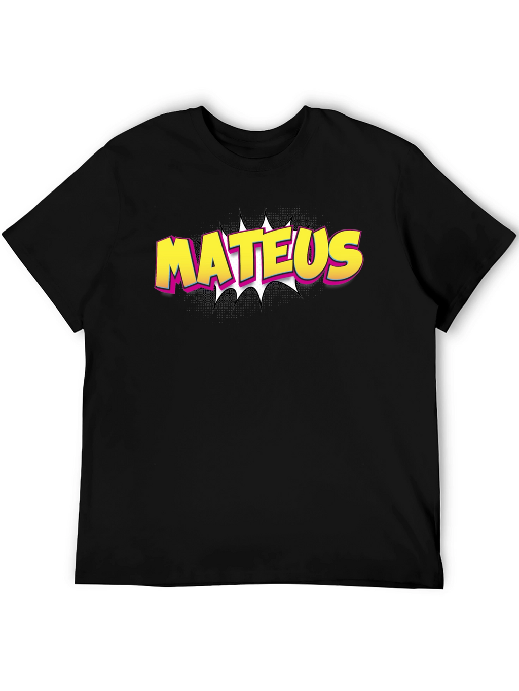 Mateus Comic Style Black T-Shirt