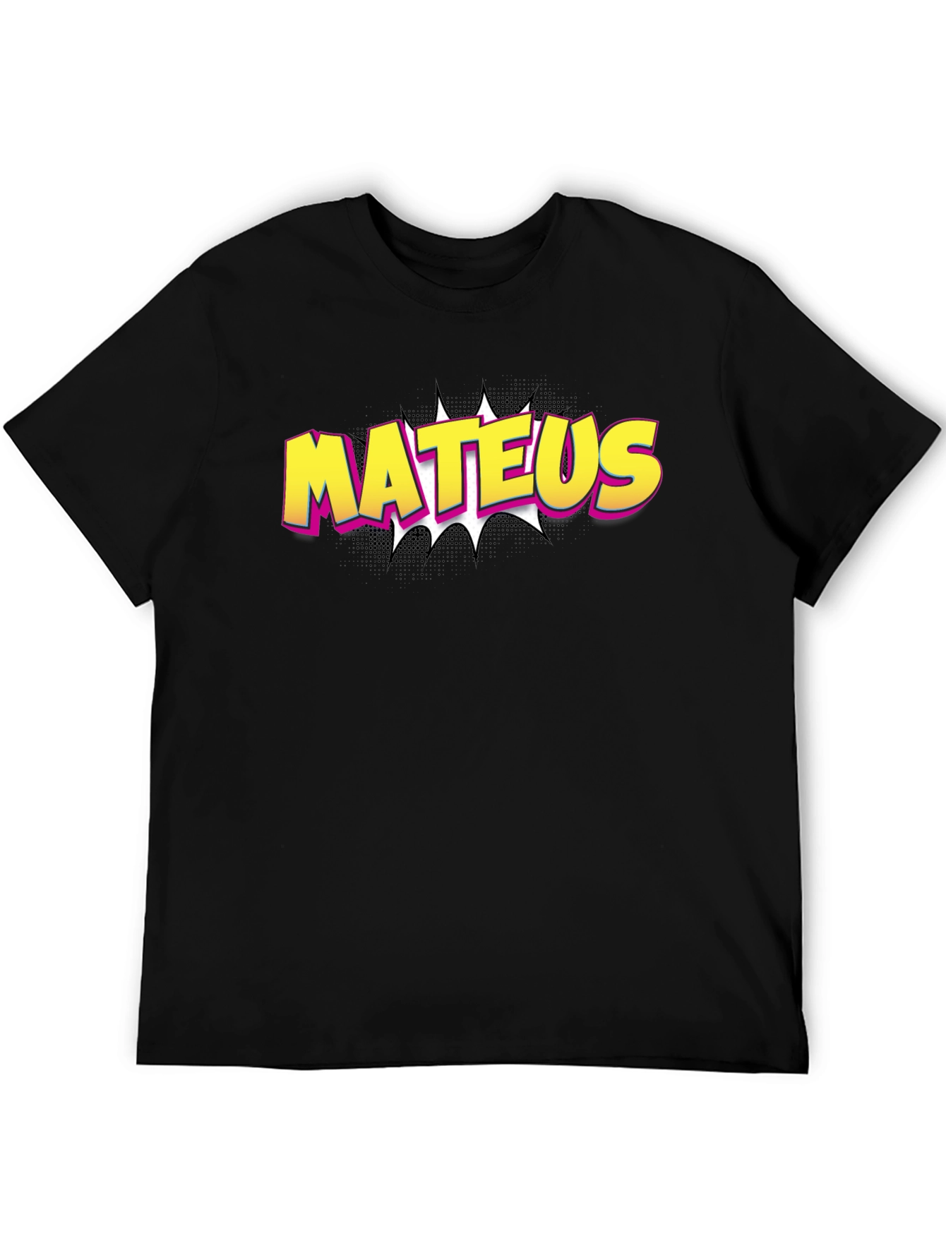 Mateus Comic Style Black T-Shirt