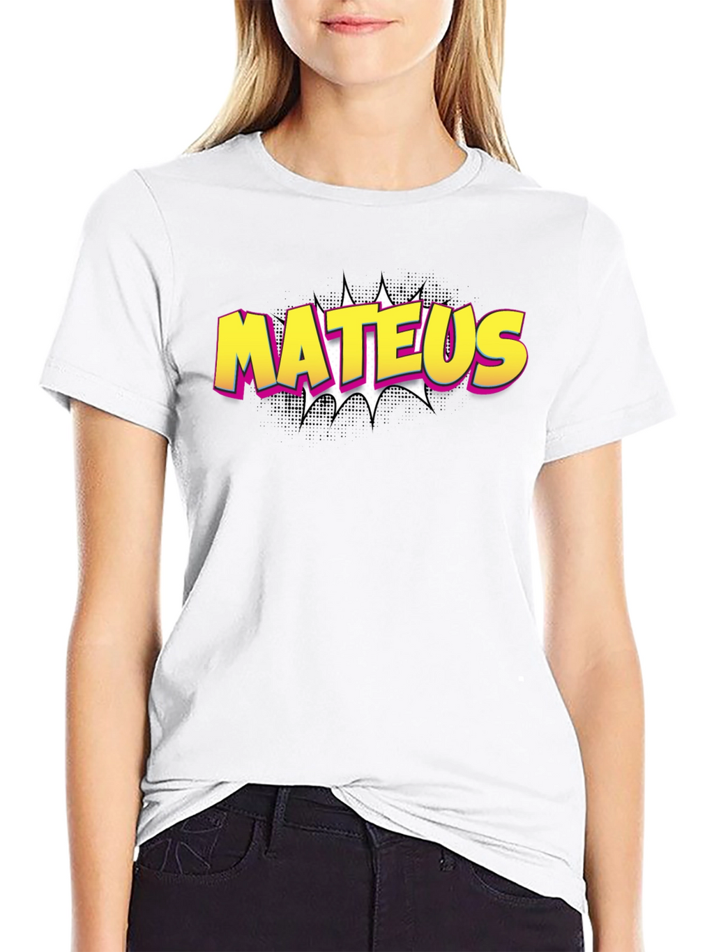 Mateus Comic Style Black T-Shirt