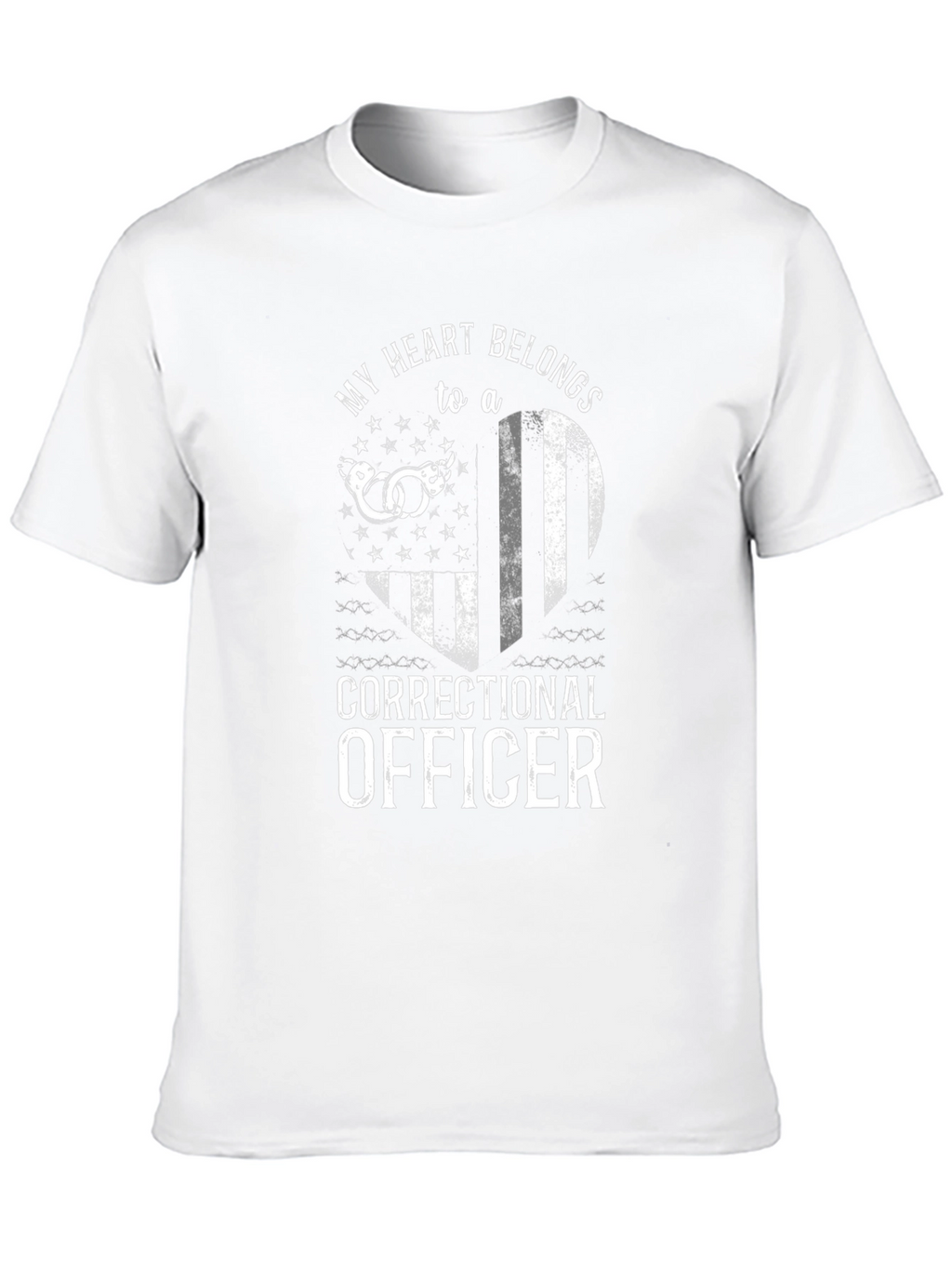 Correctional Officer Heart Graphic T-Shirt