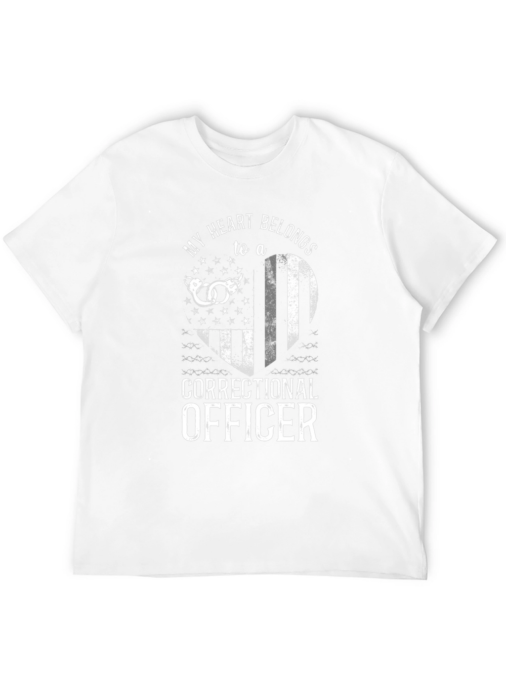 Correctional Officer Heart Graphic T-Shirt