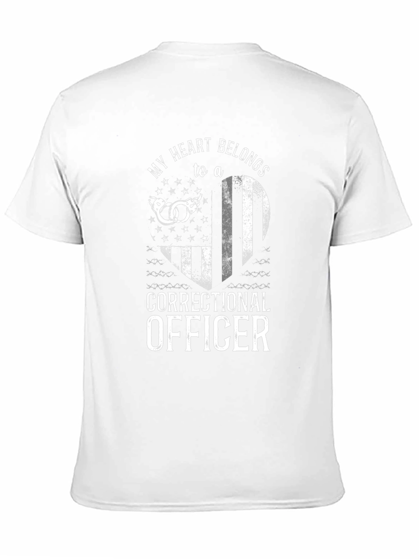 Correctional Officer Heart Graphic T-Shirt