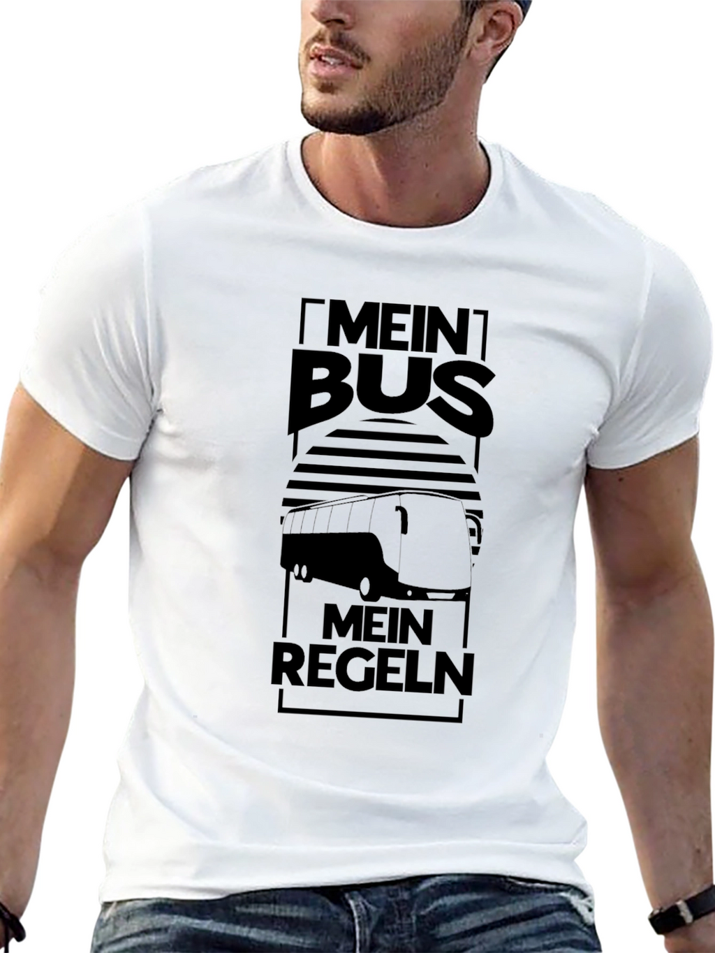 Mein Bus Regeln T-Shirt - Black Graphic Tee