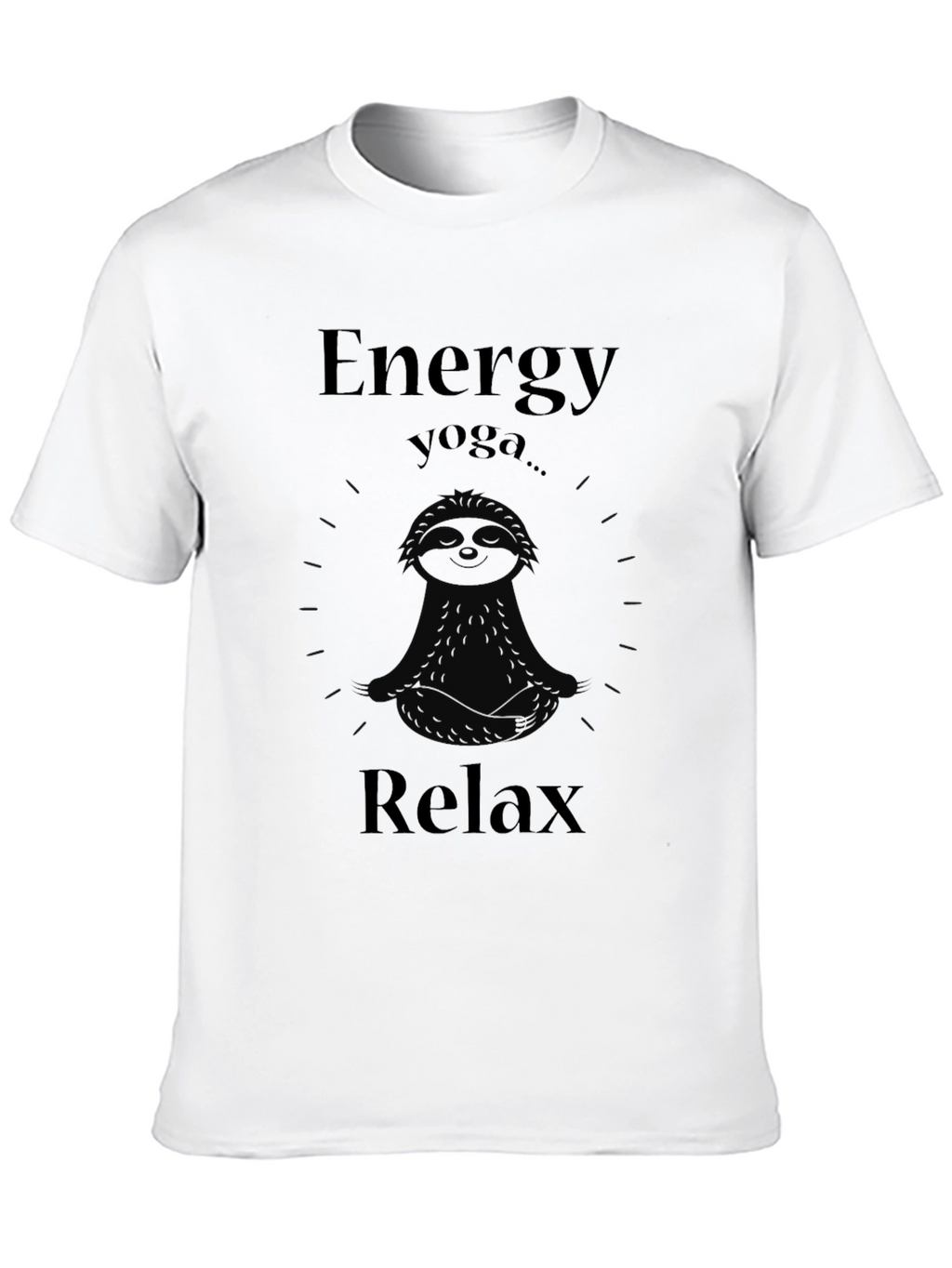 Energy Yoga Relax Sloth Graphic T-Shirt