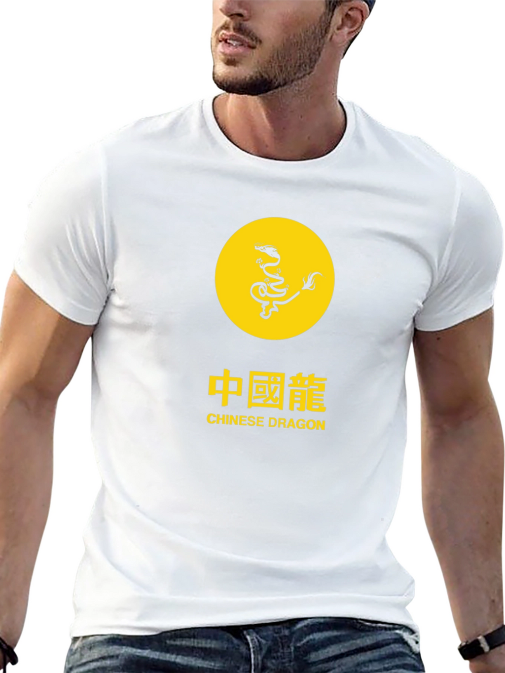 Chinese Dragon Graphic Black T-Shirt
