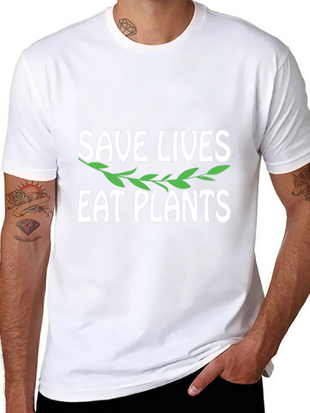 Save Lives Eat Plants Graphic Tee