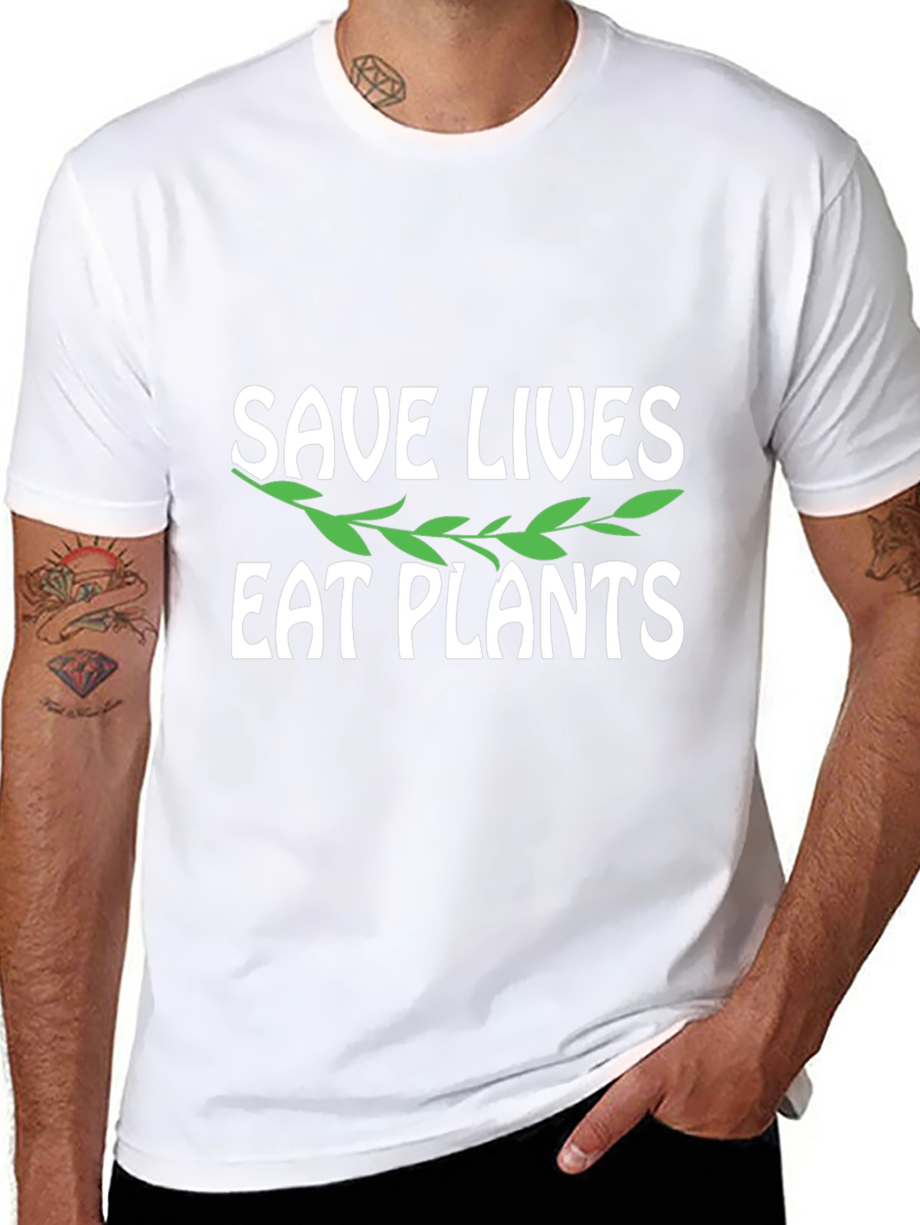Save Lives Eat Plants Graphic Tee