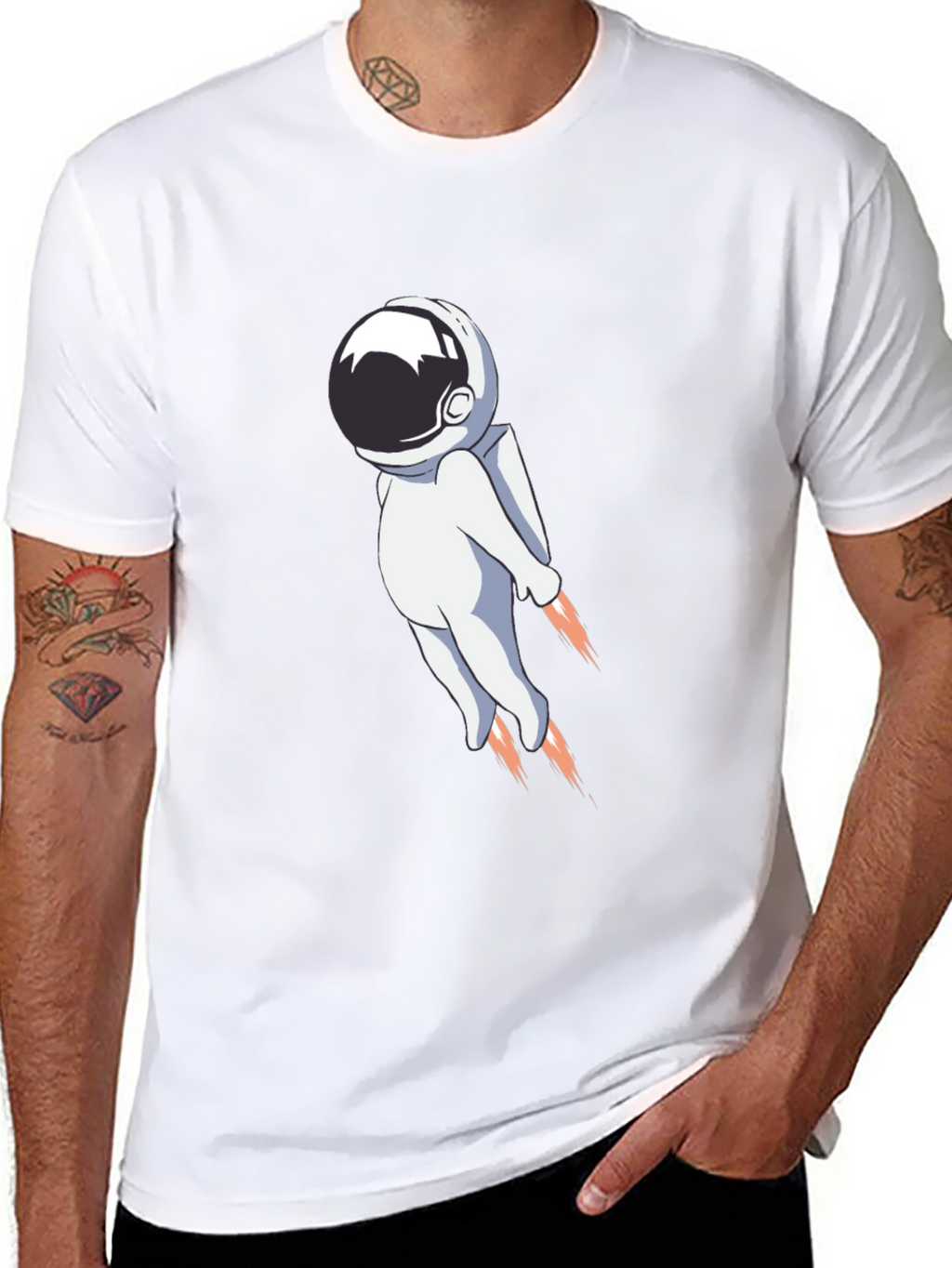 Astronaut Graphic Tee - Cool Space Design