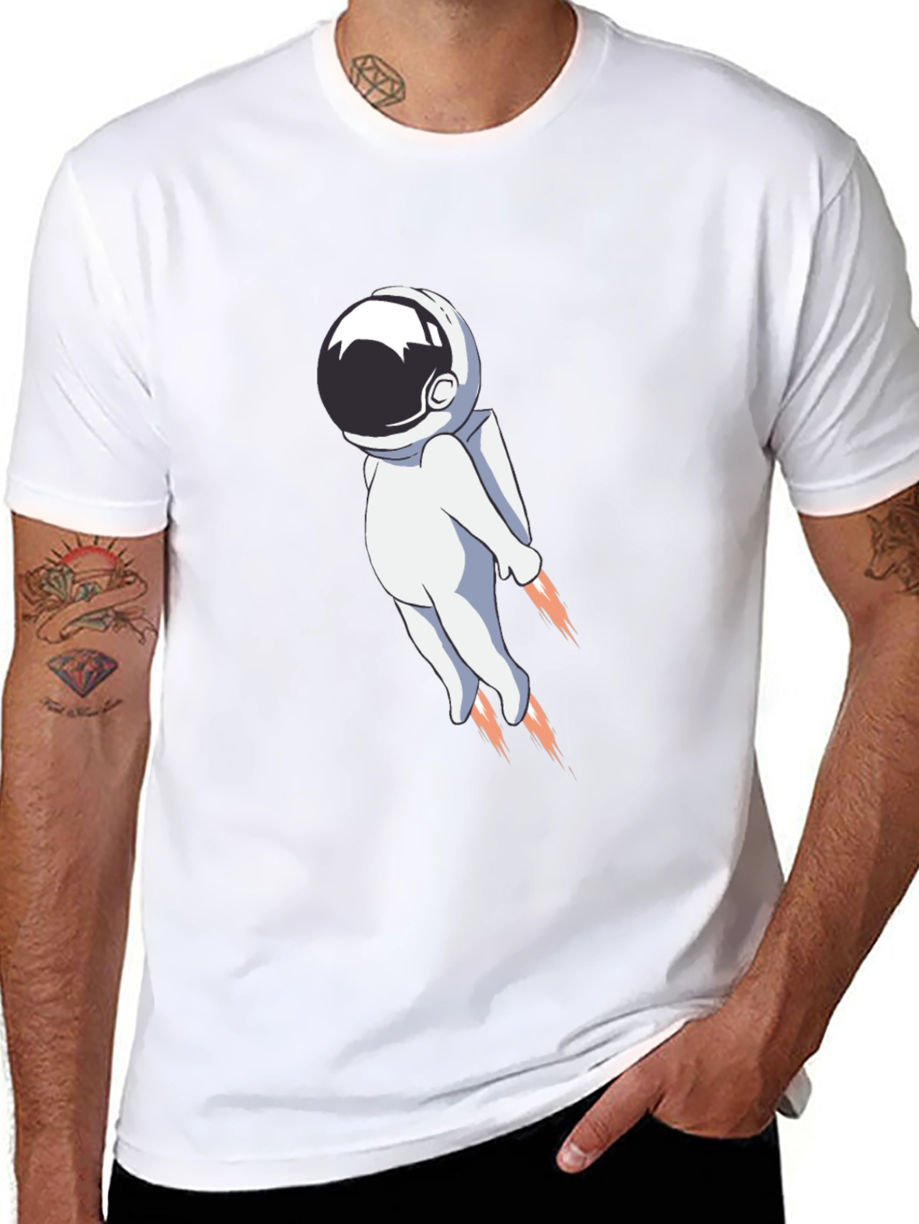 Astronaut Graphic Tee - Cool Space Design