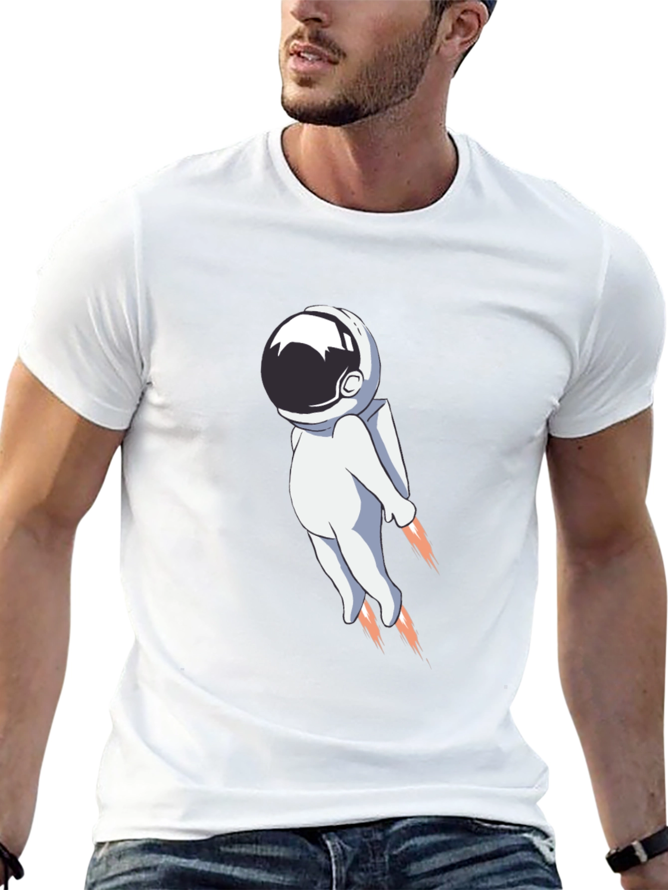 Astronaut Graphic Tee - Cool Space Design