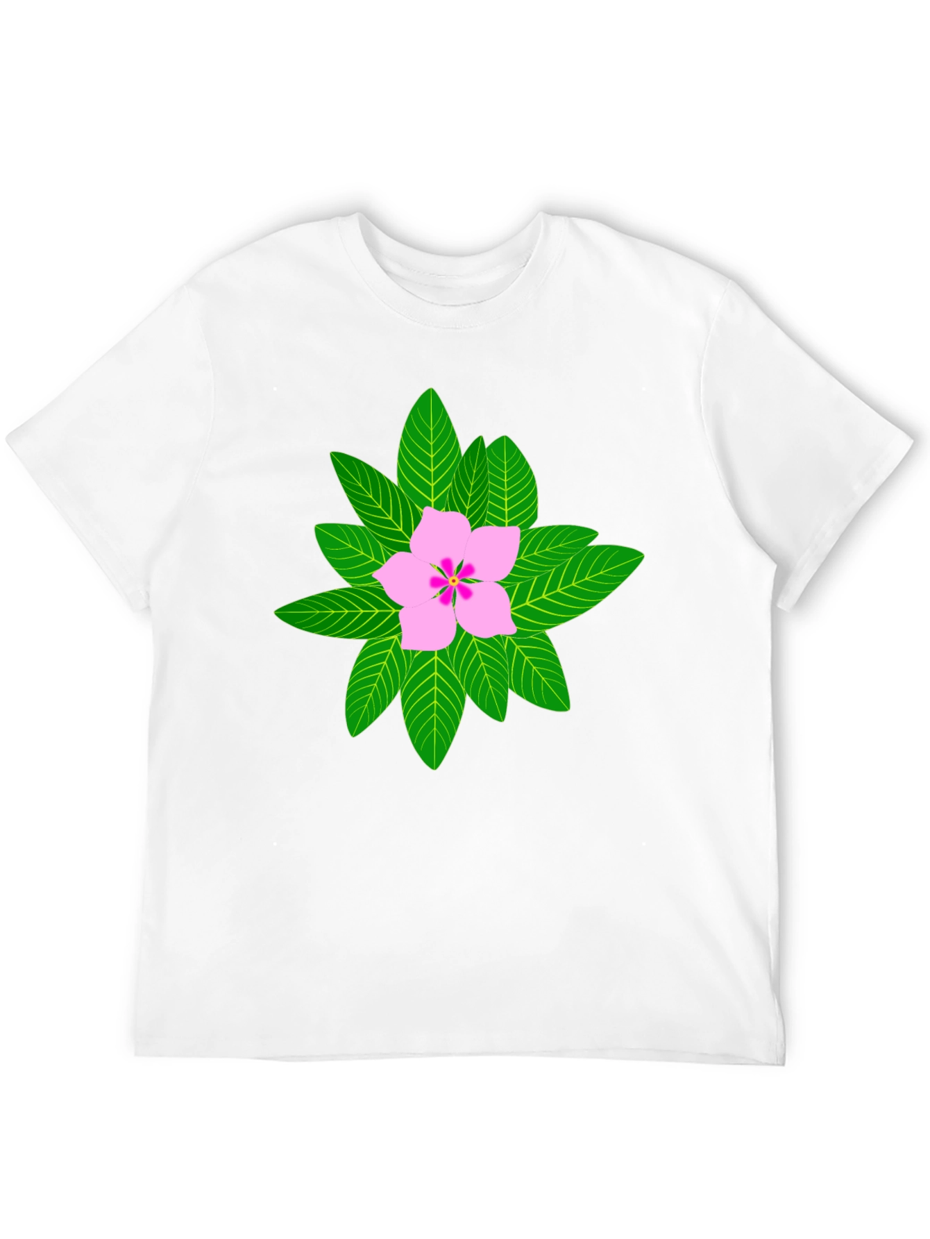 Floral Print T-Shirt - Black Cotton Blend