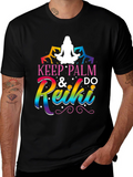 Keep Palm & Do Reiki Graphic Tee - Black