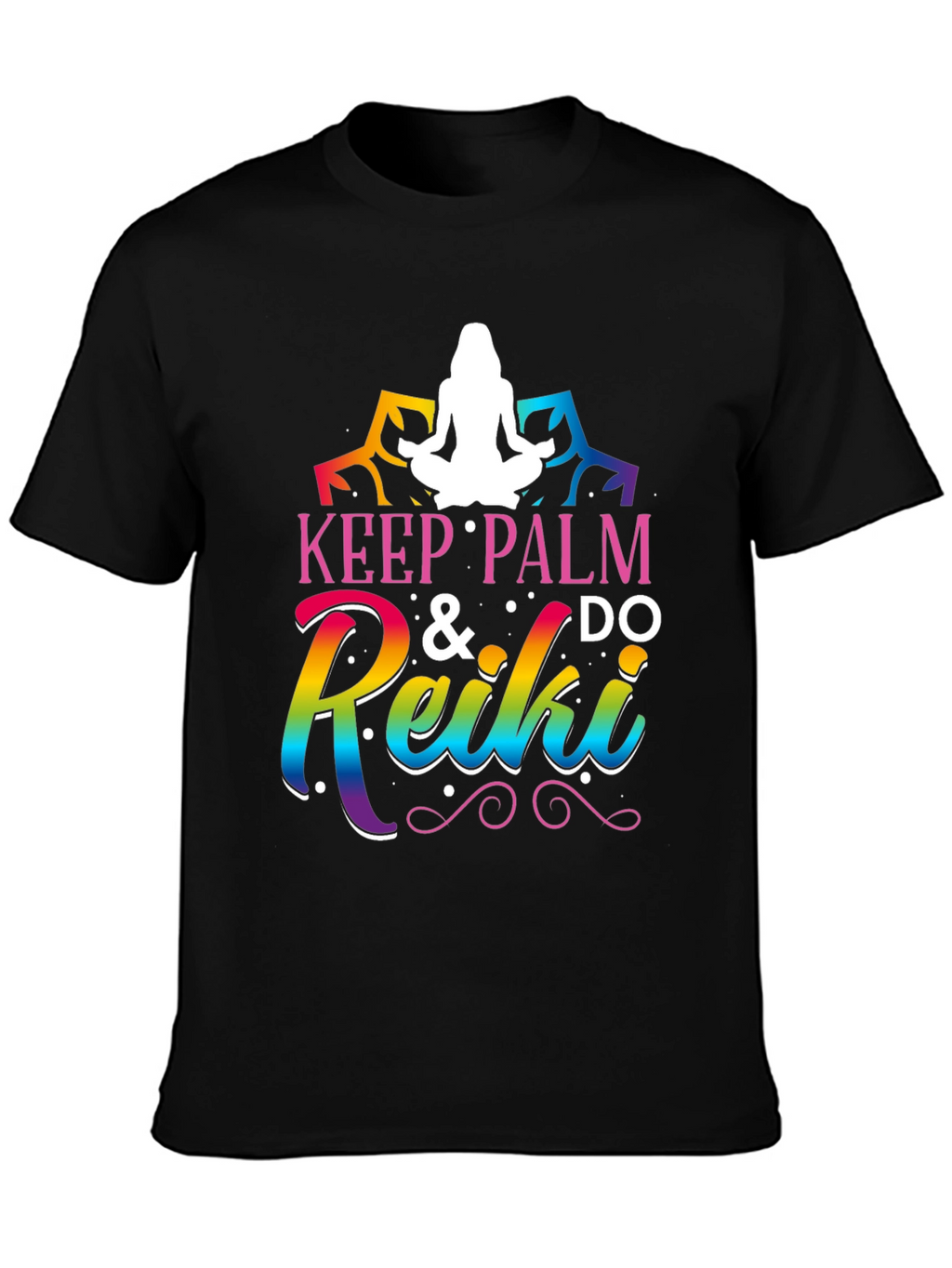 Keep Palm & Do Reiki Graphic Tee - Black