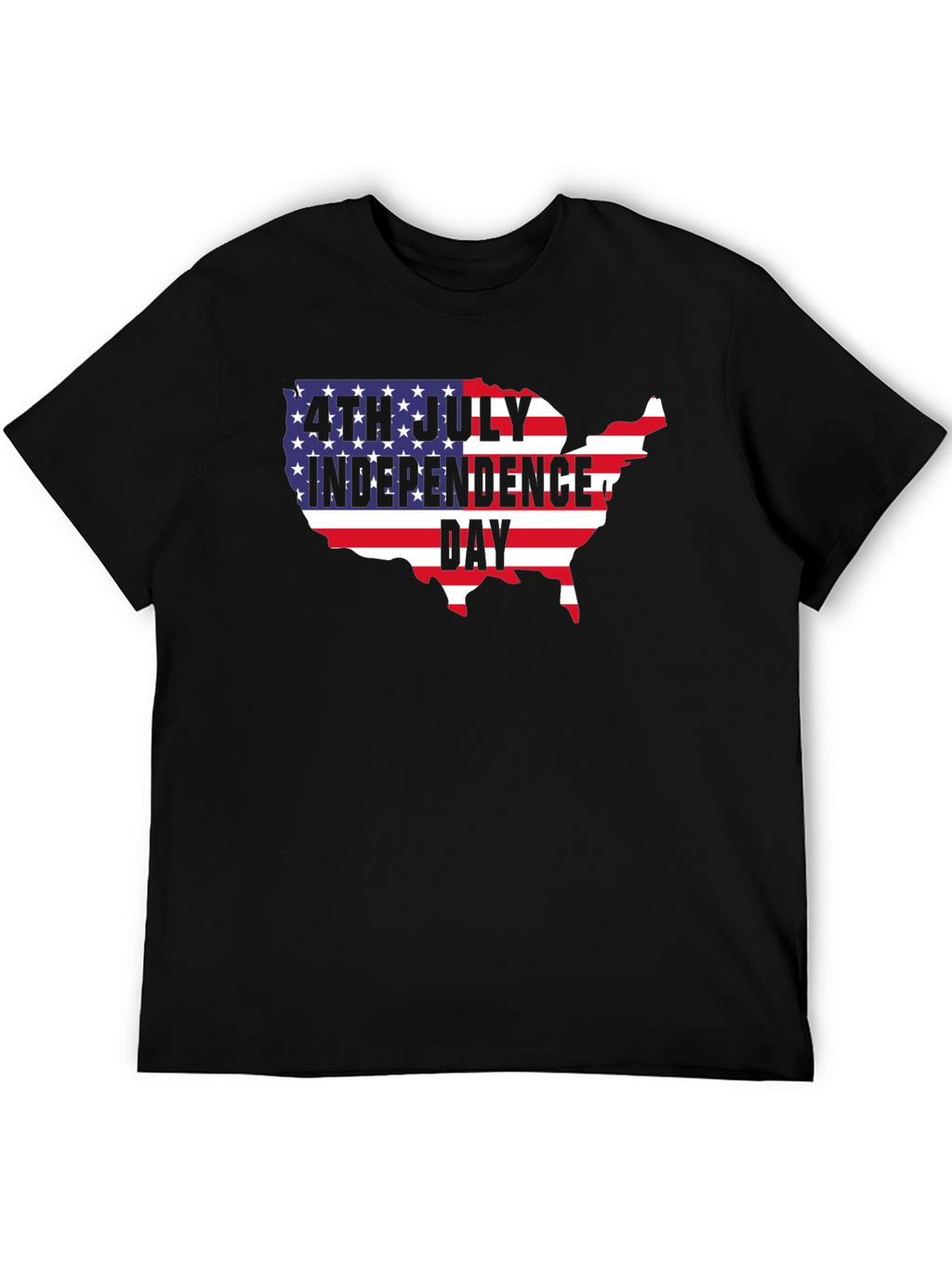 4th of July Independence Day USA Map T-Shirt