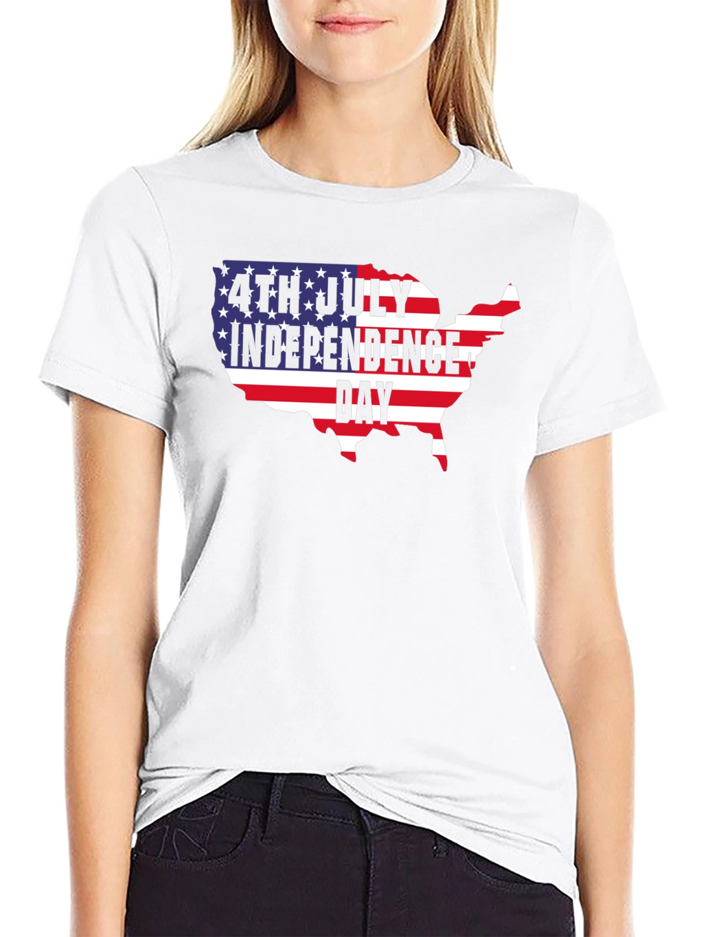 4th of July Independence Day USA Map T-Shirt
