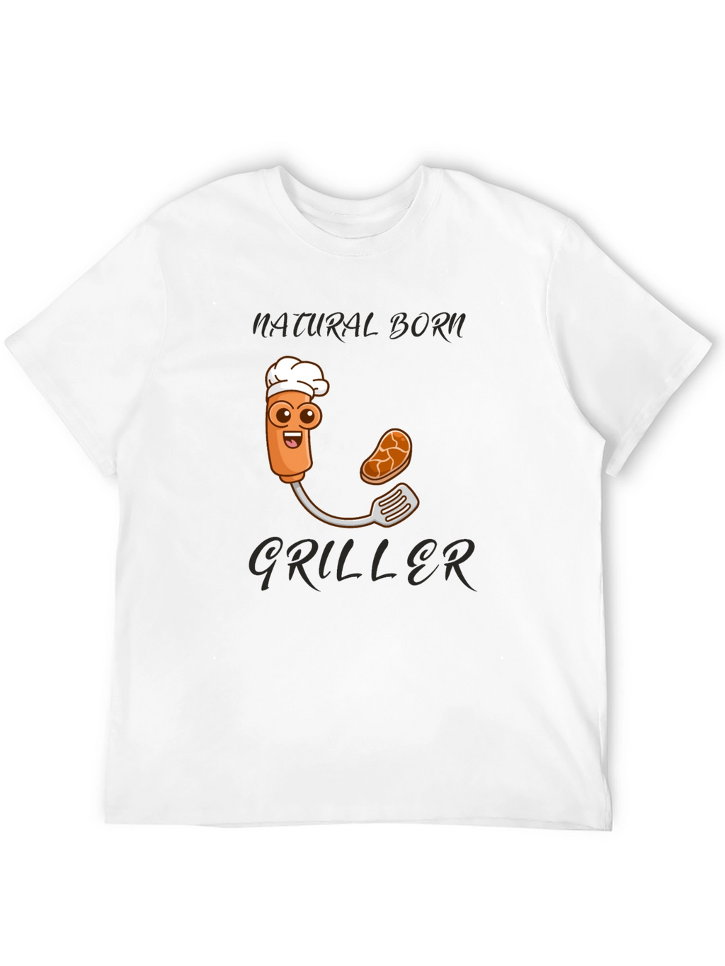 Natural Born Griller T-Shirt - Funny BBQ Design