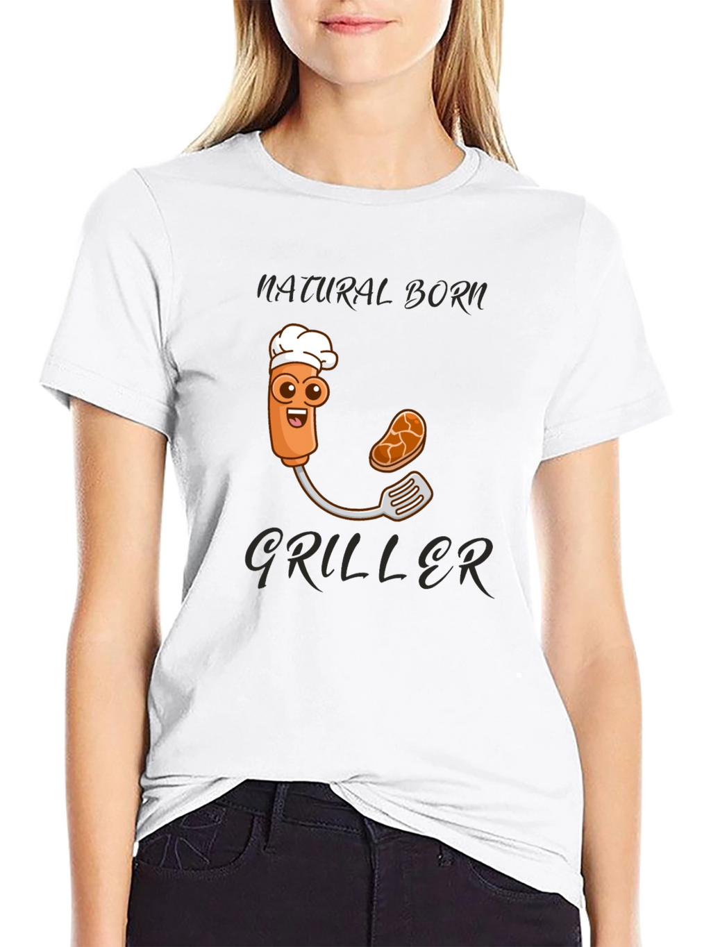 Natural Born Griller T-Shirt - Funny BBQ Design