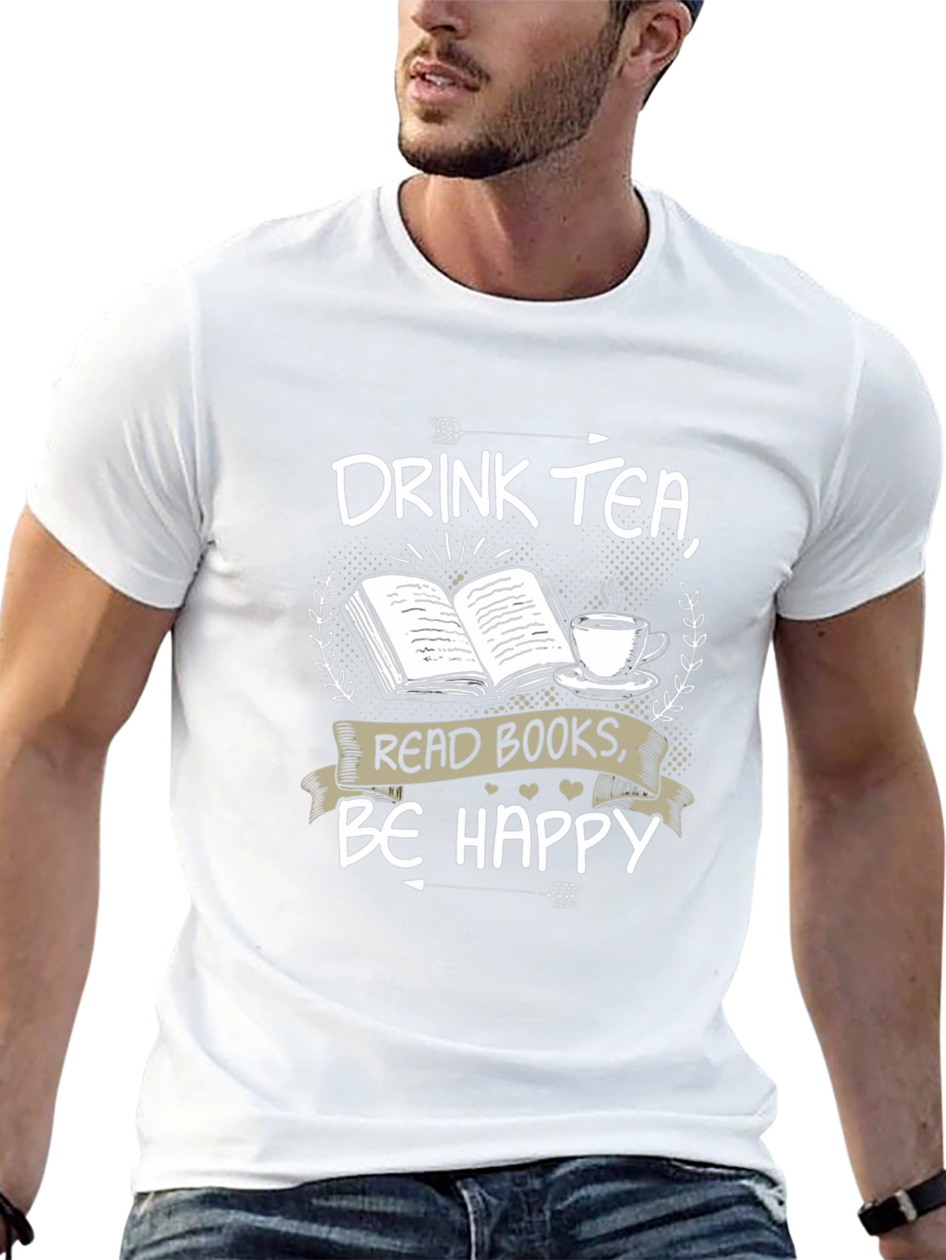 Drink Tea Read Books Be Happy T-Shirt