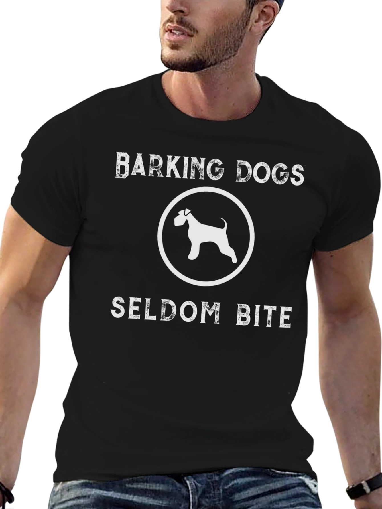 Barking Dogs Seldom Bite T-Shirt – Vintage Dog Lover Tee
