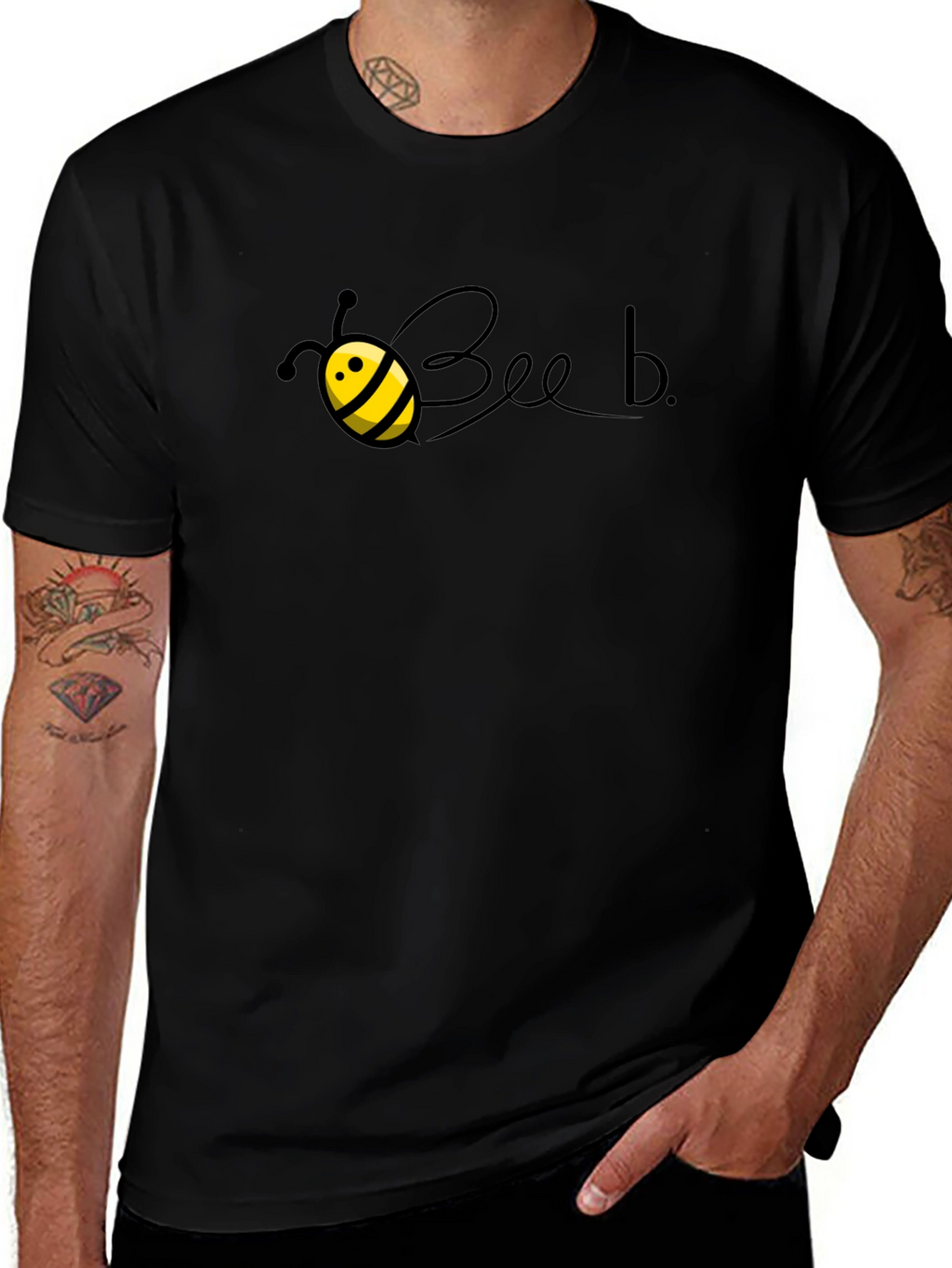 Bee-Themed Black T-Shirt - Beeb