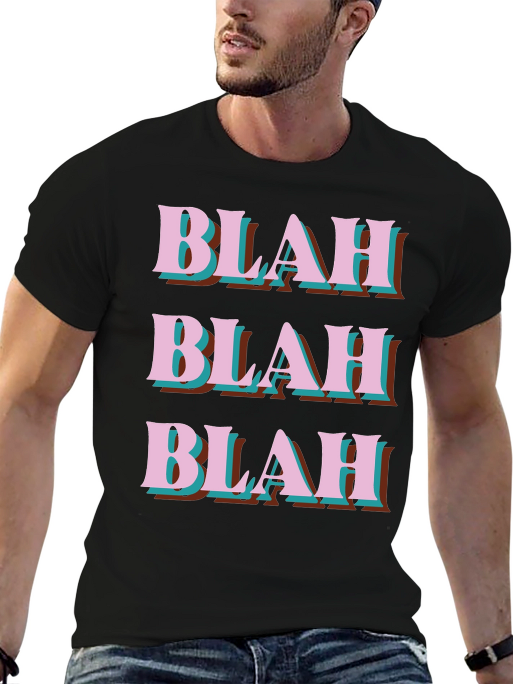Blah Graphic Tee - Trendy Slogan T-Shirt