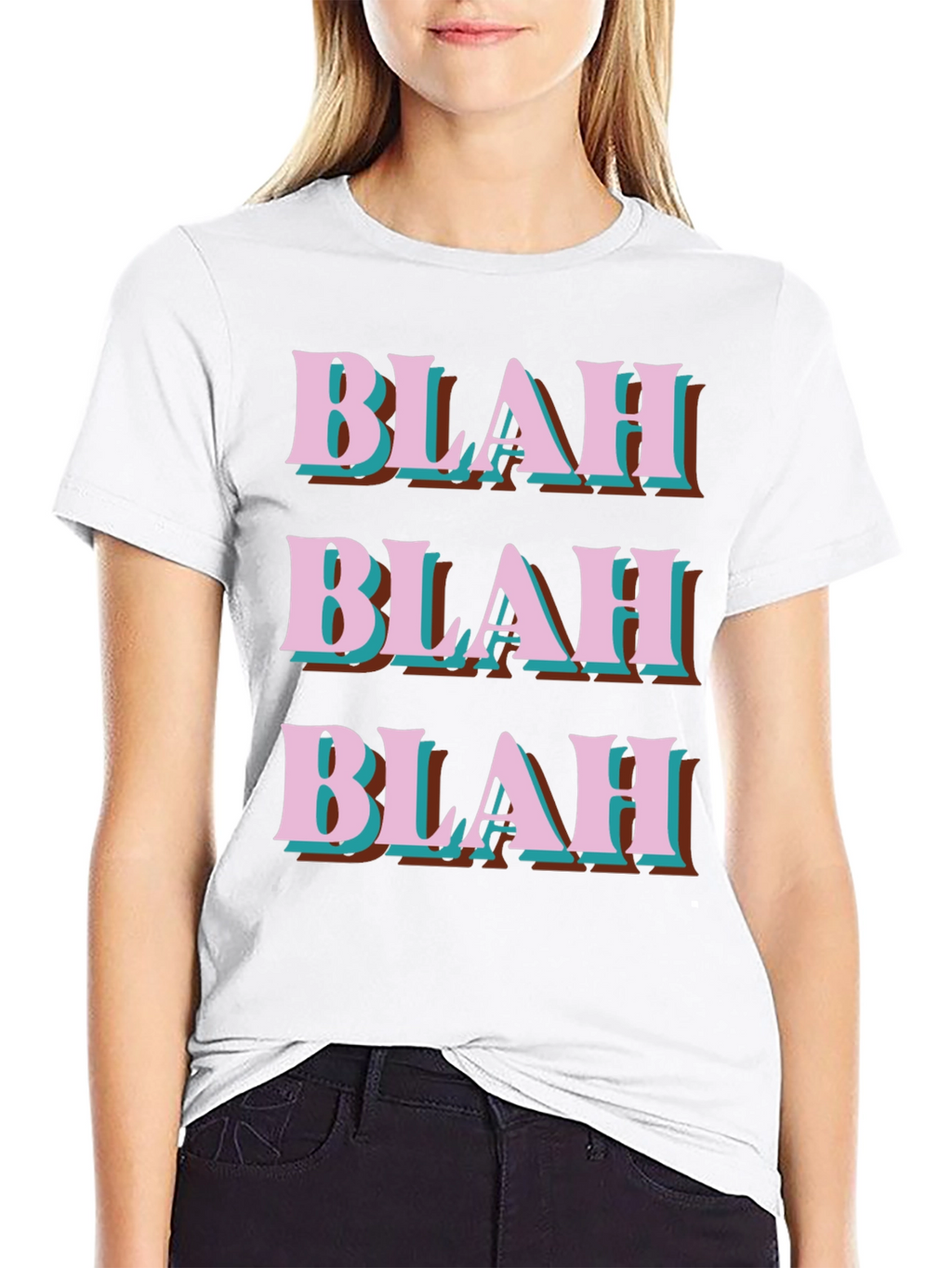 Blah Graphic Tee - Trendy Slogan T-Shirt