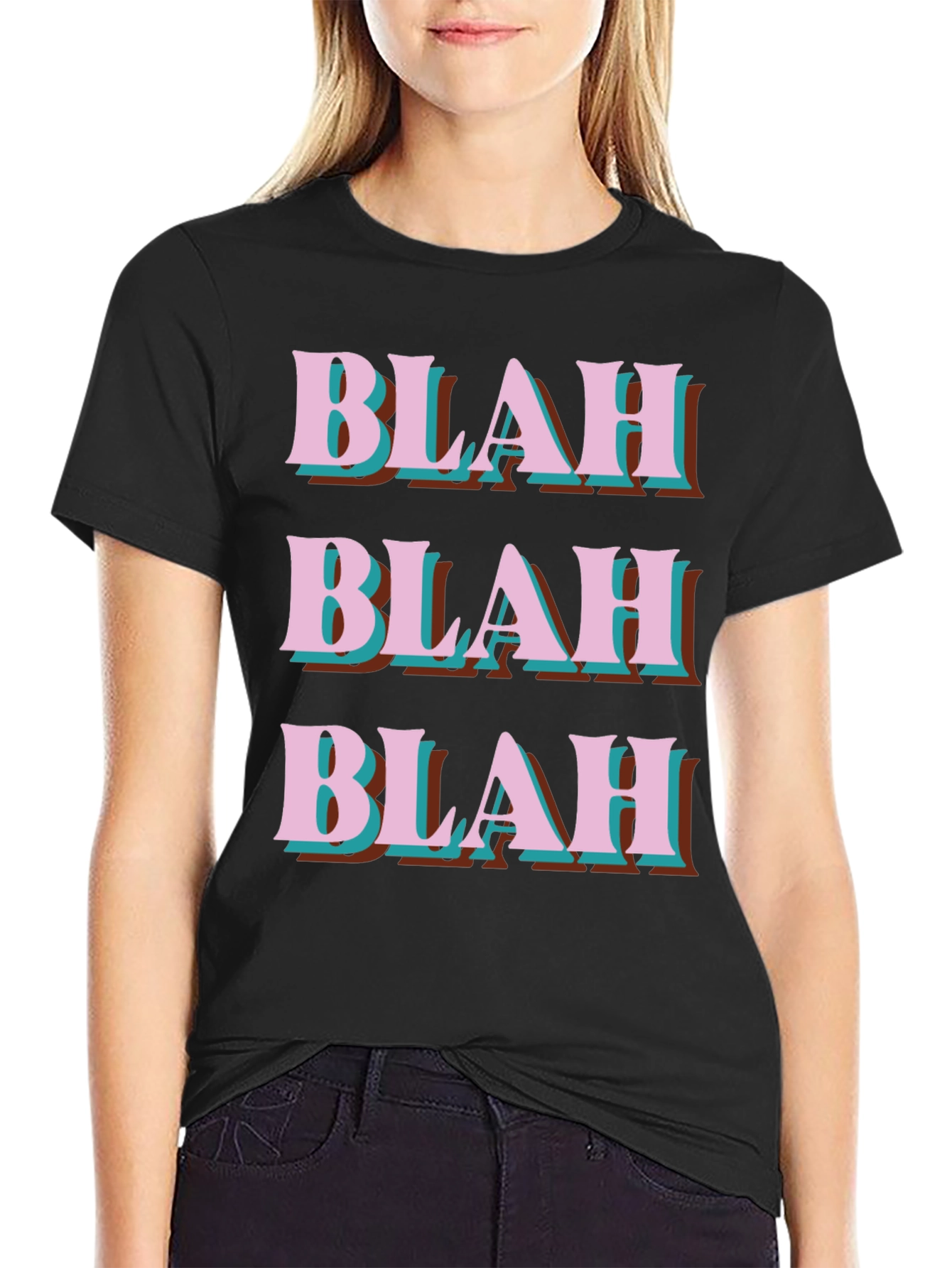 Blah Graphic Tee - Trendy Slogan T-Shirt