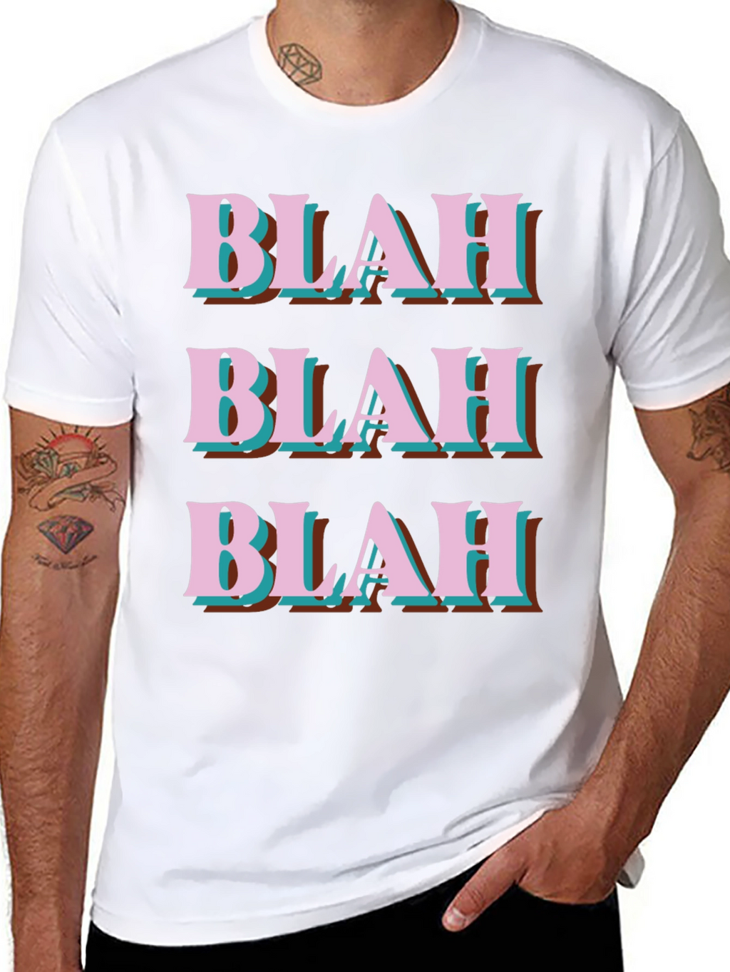 Blah Graphic Tee - Trendy Slogan T-Shirt