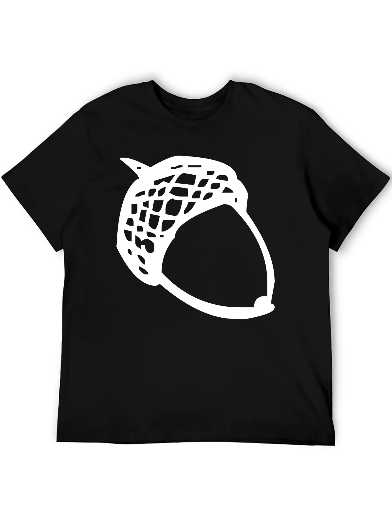 Acorn Graphic Tee - Black Cotton T-Shirt