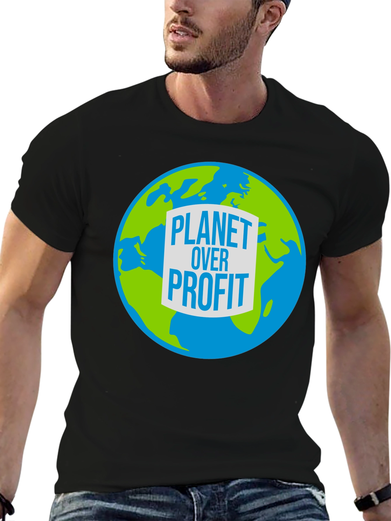 Planet Over Profit Graphic Tee - Eco-Friendly Design