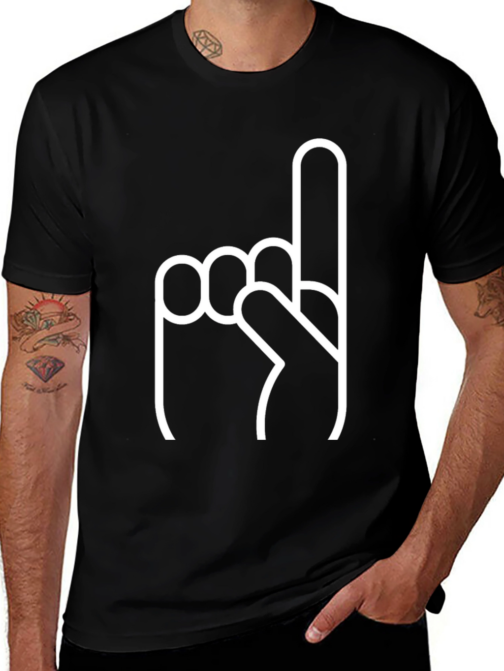 Number One Fan Black Tee