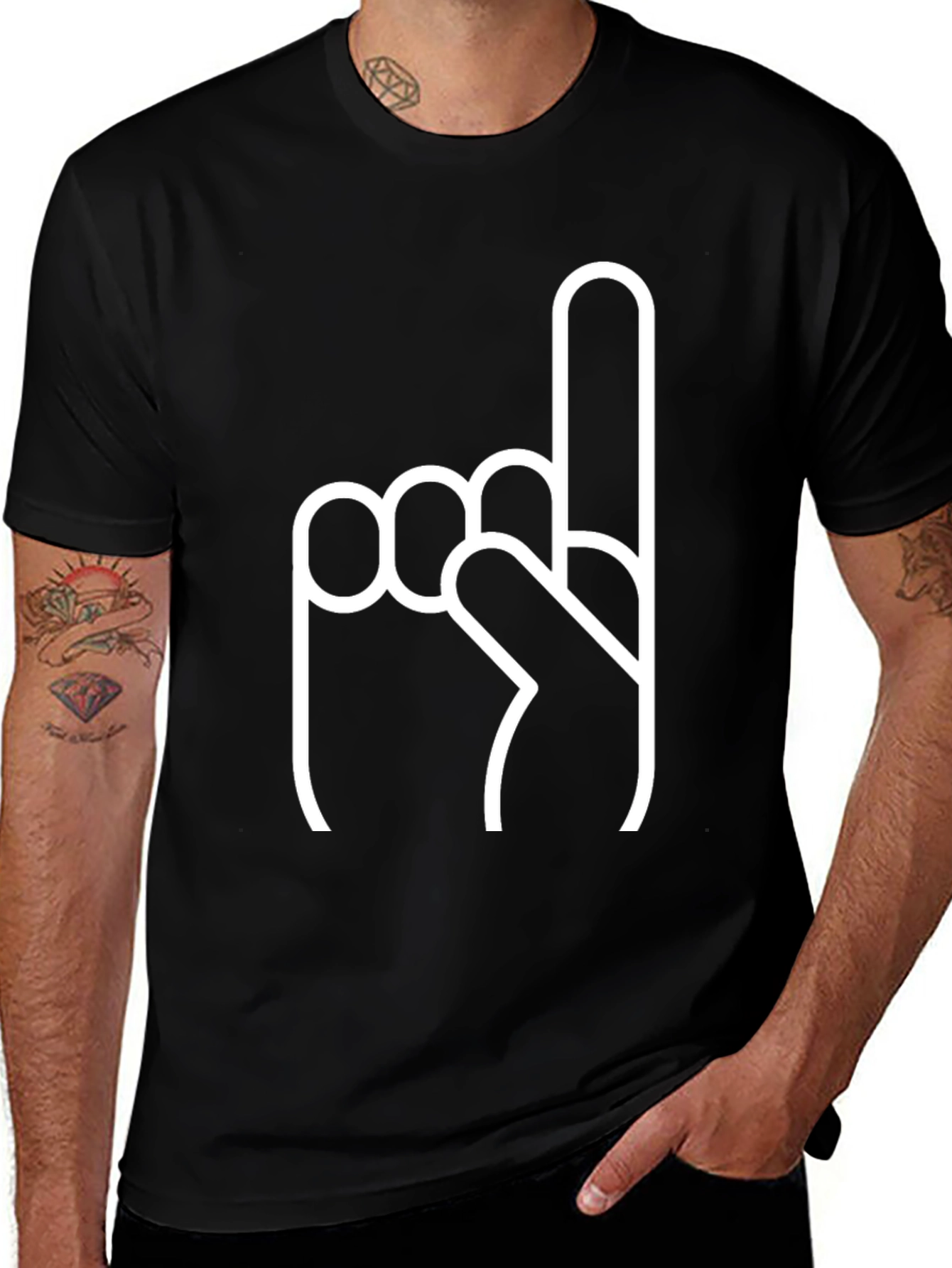 Number One Fan Black Tee