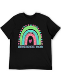 Homeschool Mom Rainbow Graphic Tee