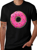 Pink Donut Graphic Tee - Casual Fun Style