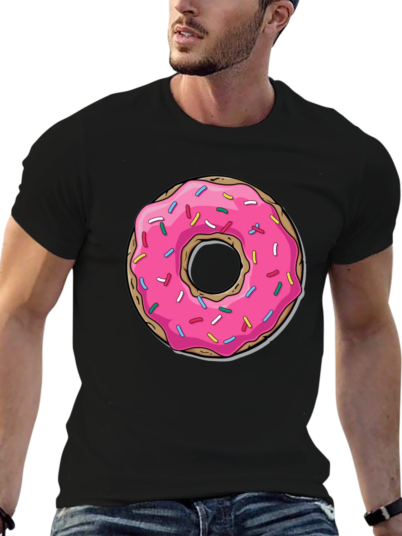 Pink Donut Graphic Tee - Casual Fun Style