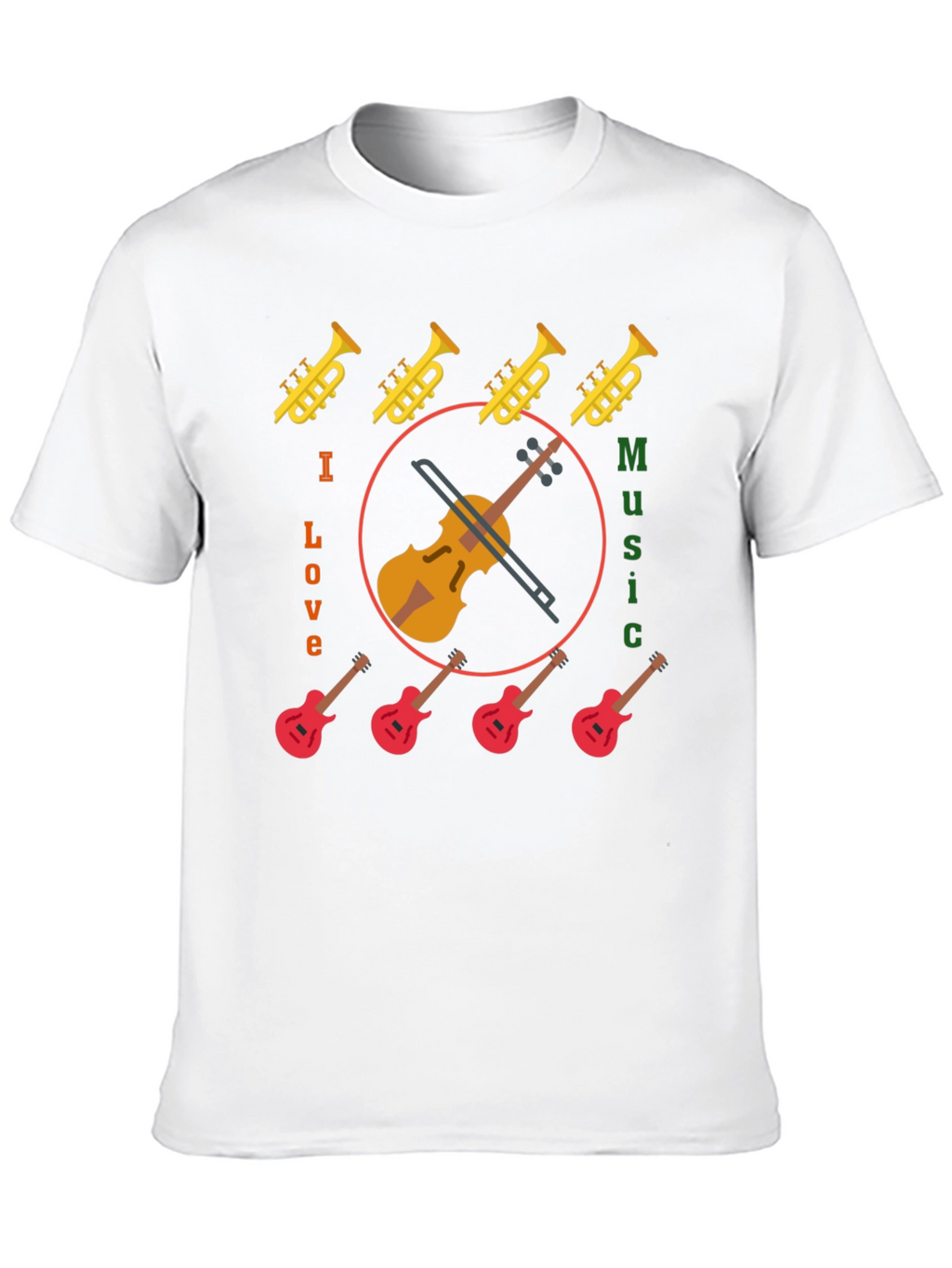 I Love Music Graphic Tee