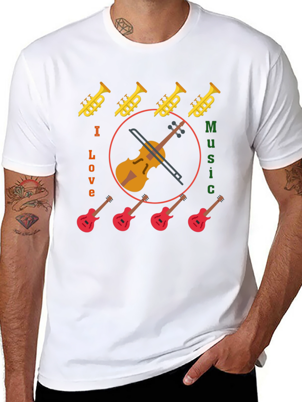I Love Music Graphic Tee