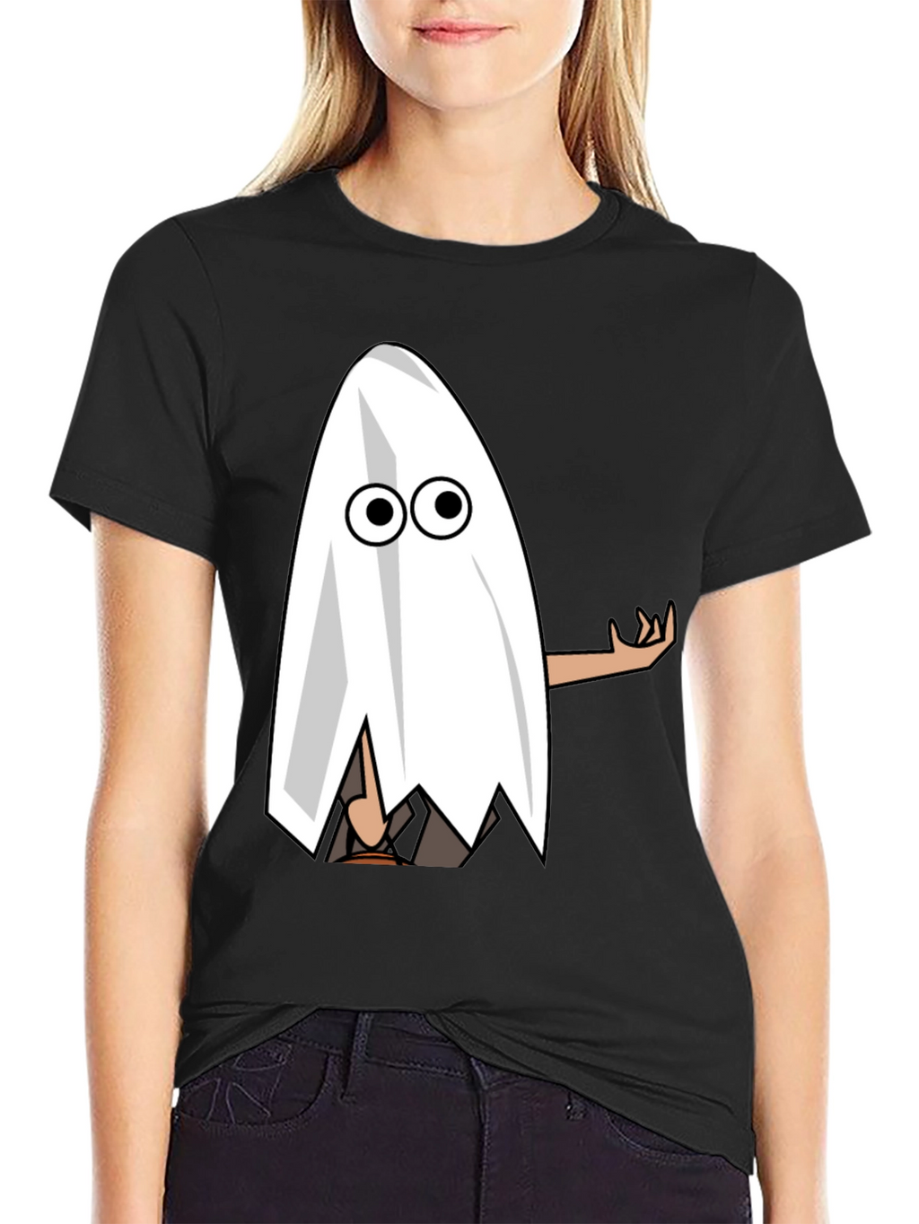 Spooky Ghost Graphic T-Shirt