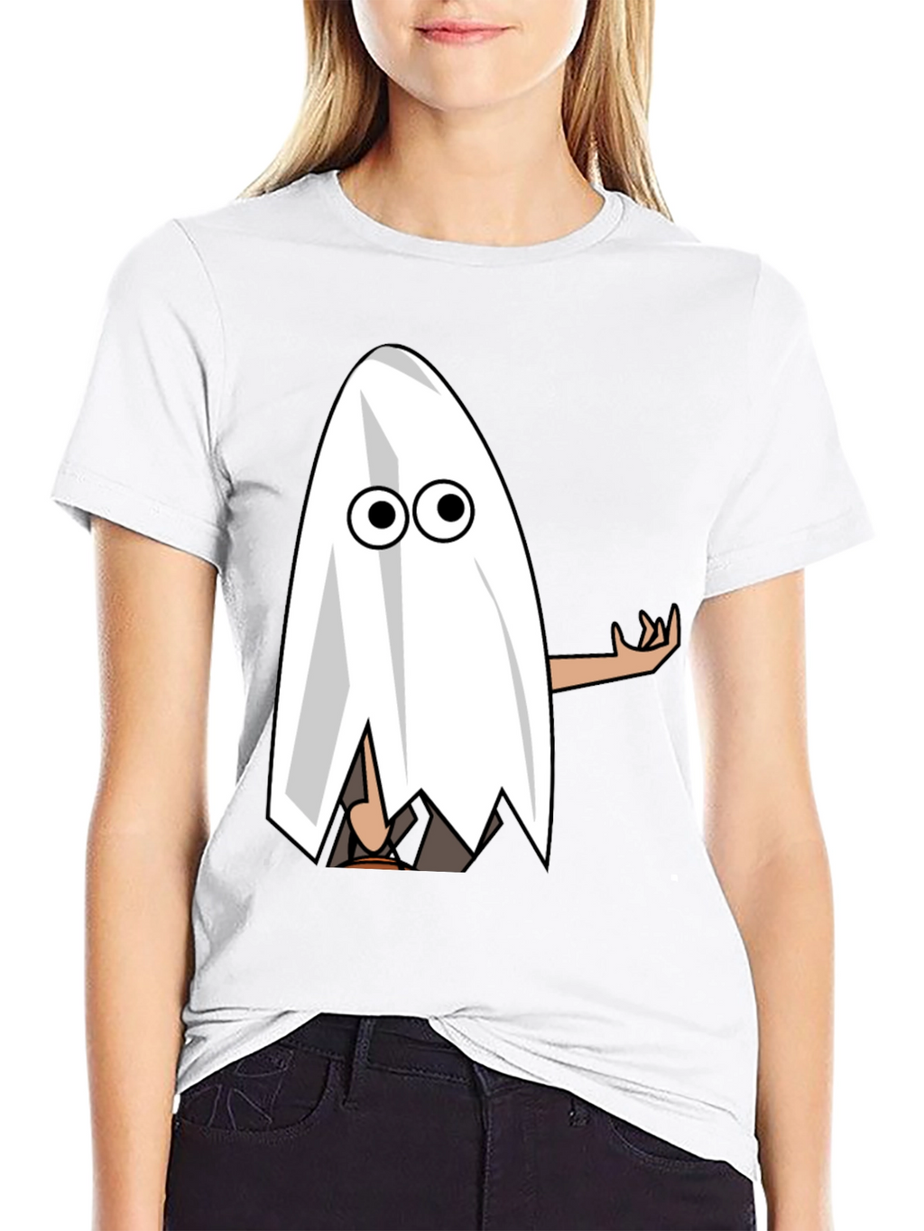 Spooky Ghost Graphic T-Shirt