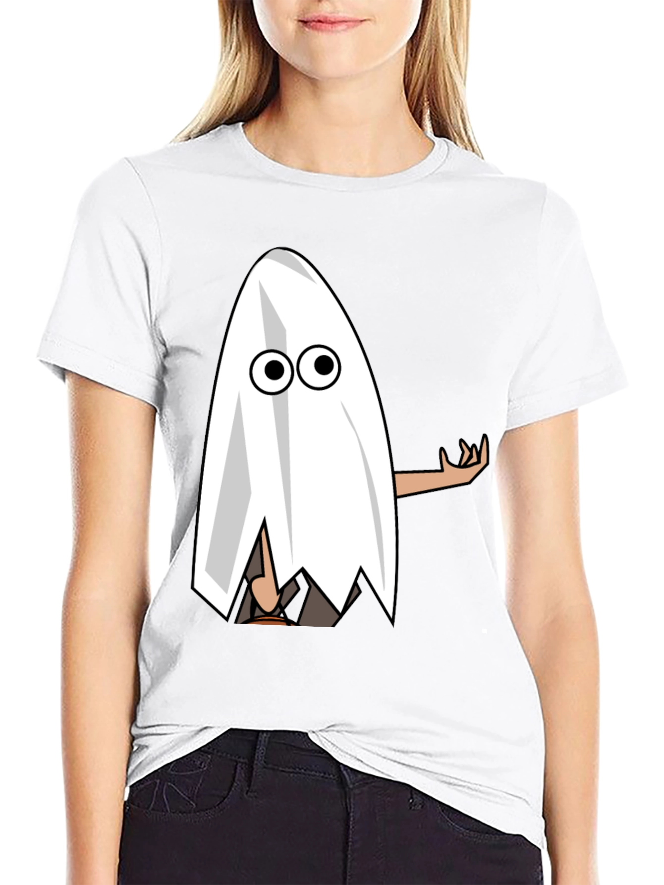 Spooky Ghost Graphic T-Shirt
