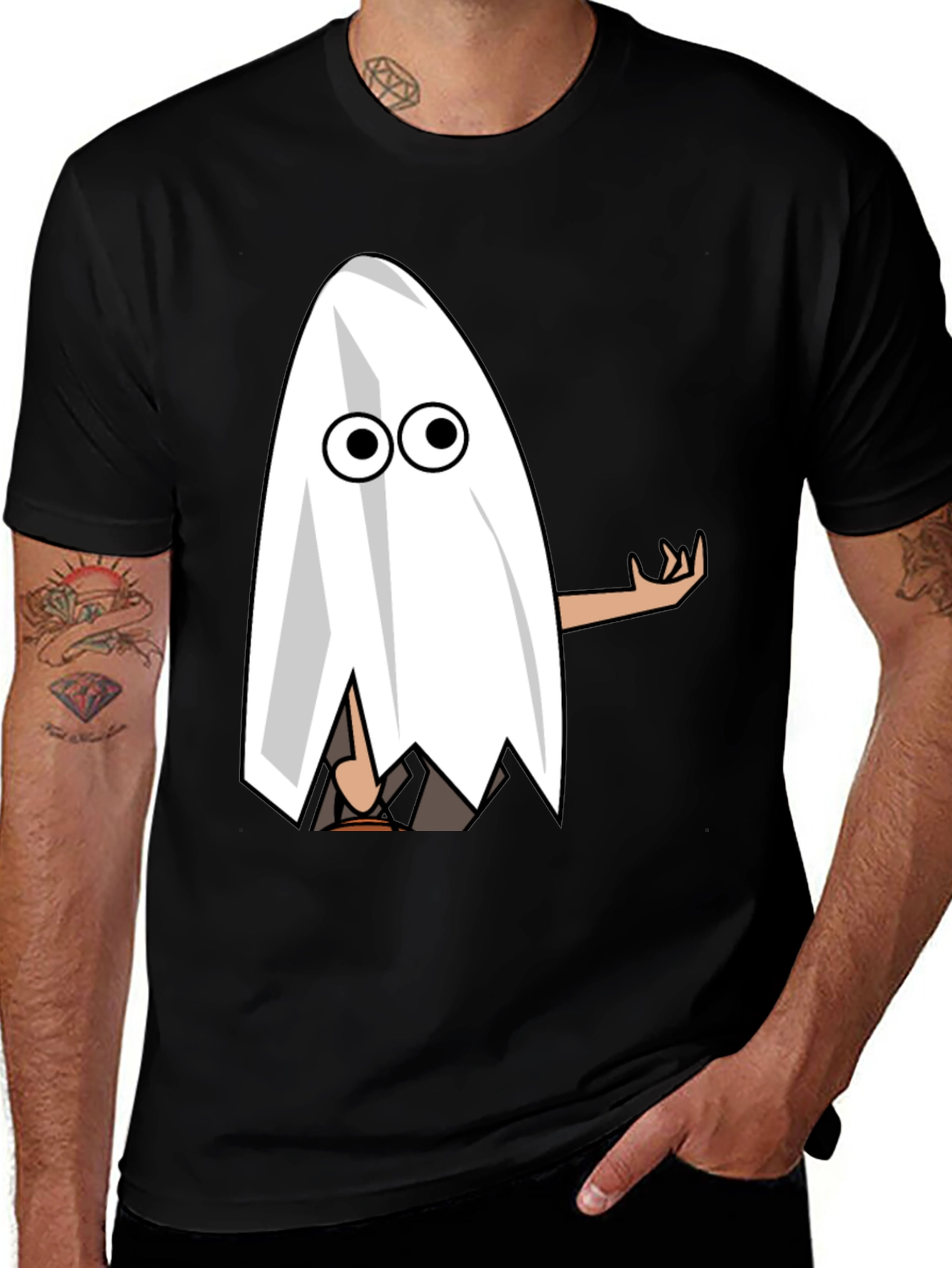 Spooky Ghost Graphic T-Shirt
