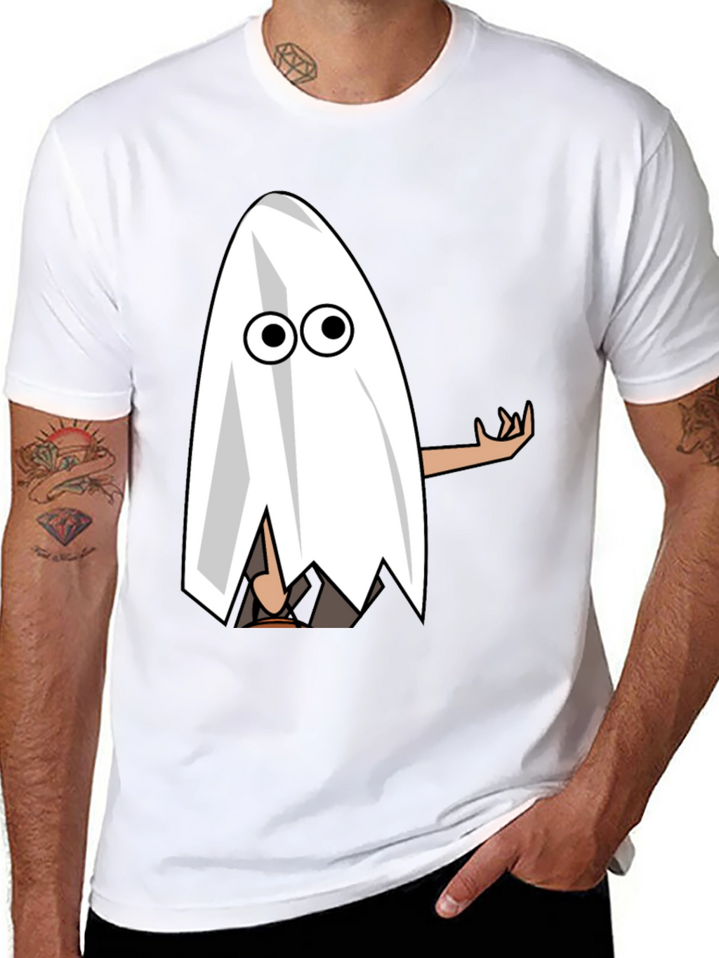 Spooky Ghost Graphic T-Shirt