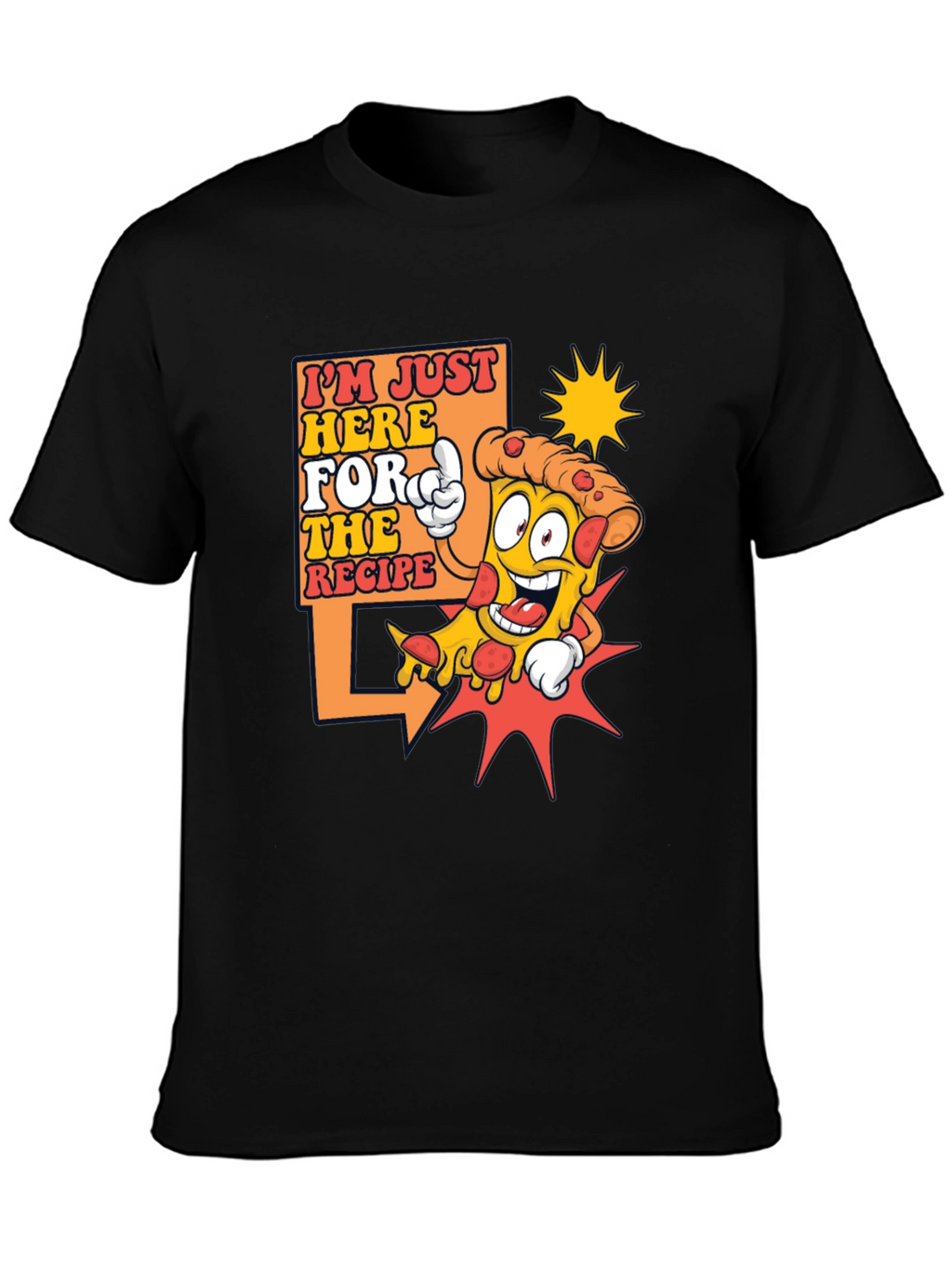 Funny Pizza Recipe T-Shirt - Foodie Tee