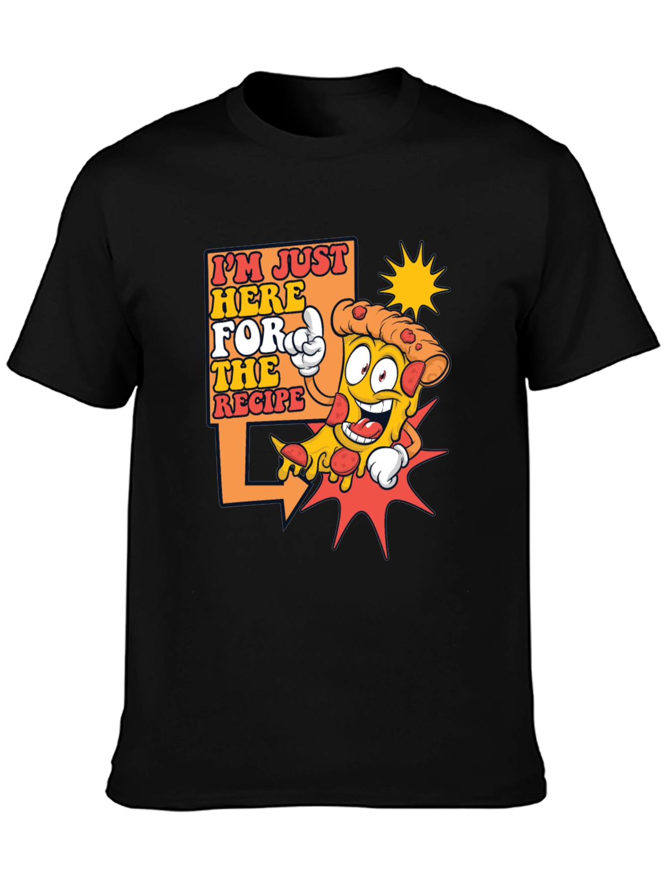 Funny Pizza Recipe T-Shirt - Foodie Tee