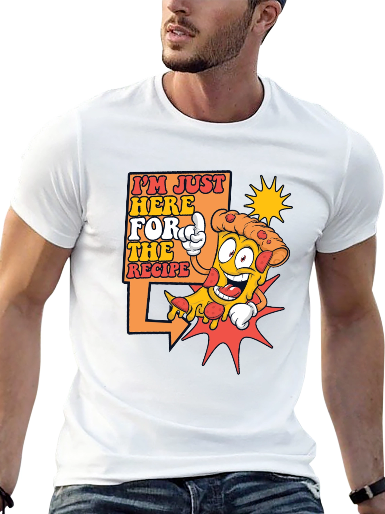 Funny Pizza Recipe T-Shirt - Foodie Tee