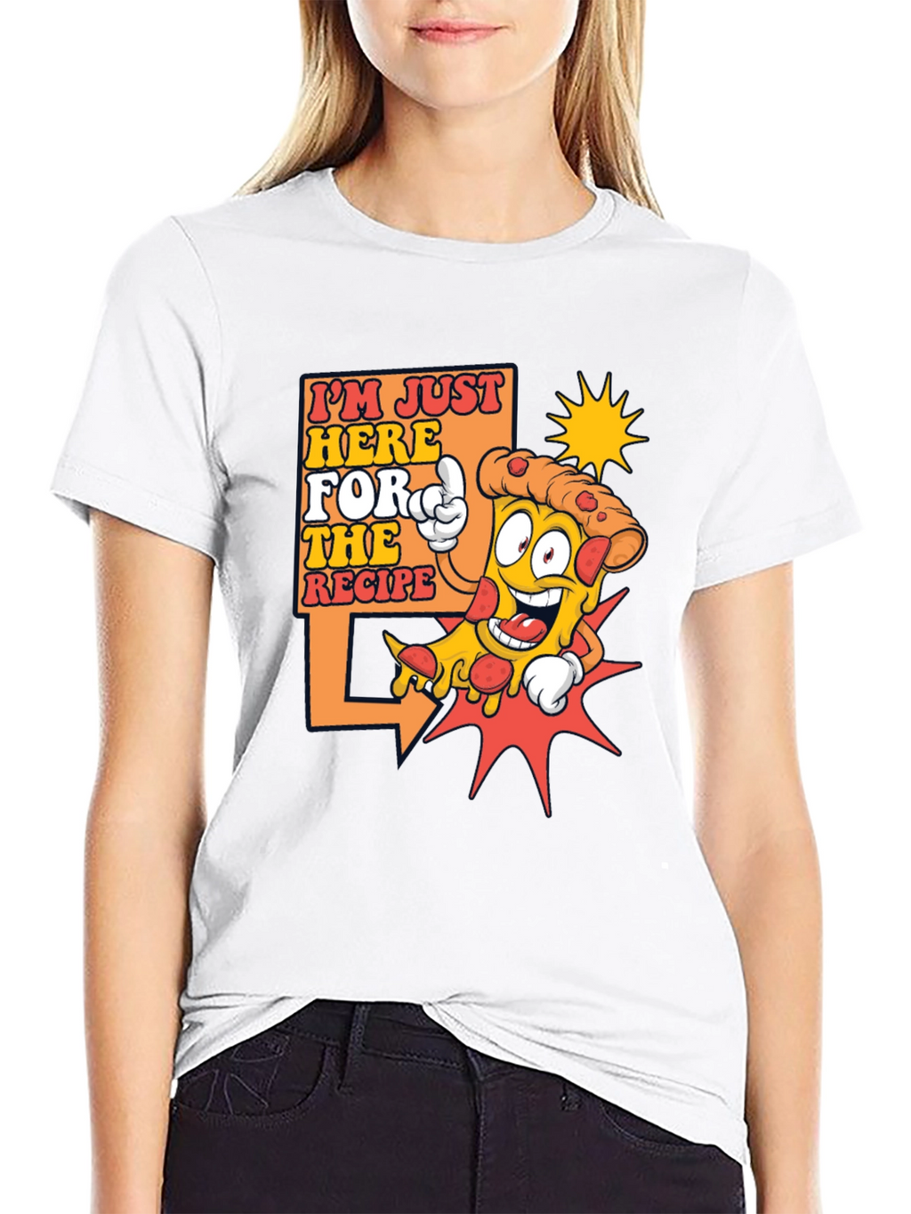 Funny Pizza Recipe T-Shirt - Foodie Tee